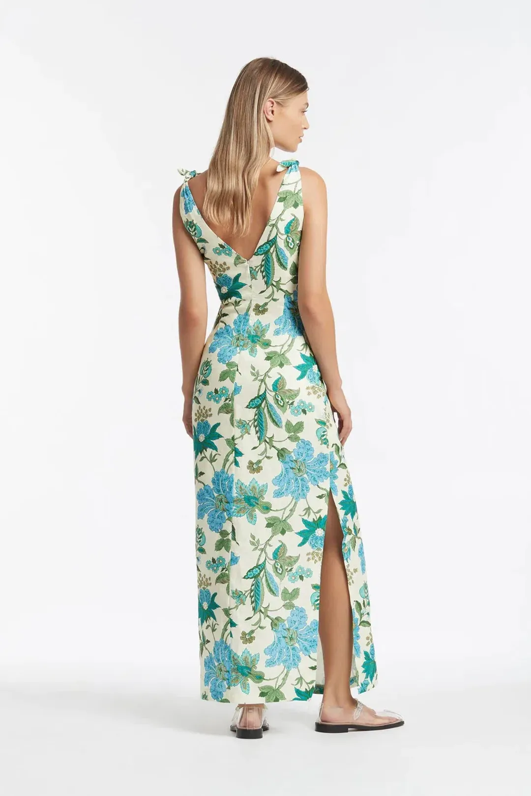 Sir the Label Alexandre Tie Midi Dress Marguerite Floral Print Size AU 8 for rent on The Volte - main image