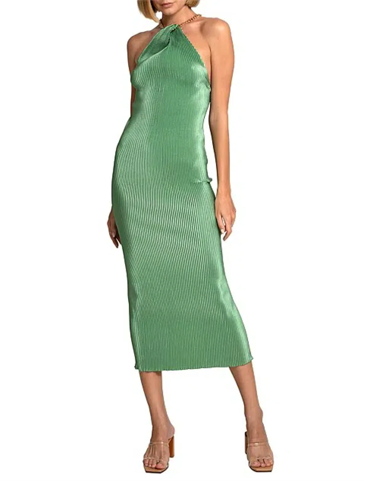 L'Idee Klum Chain Backless Gown Sea Green Size AU 6 - Image 2