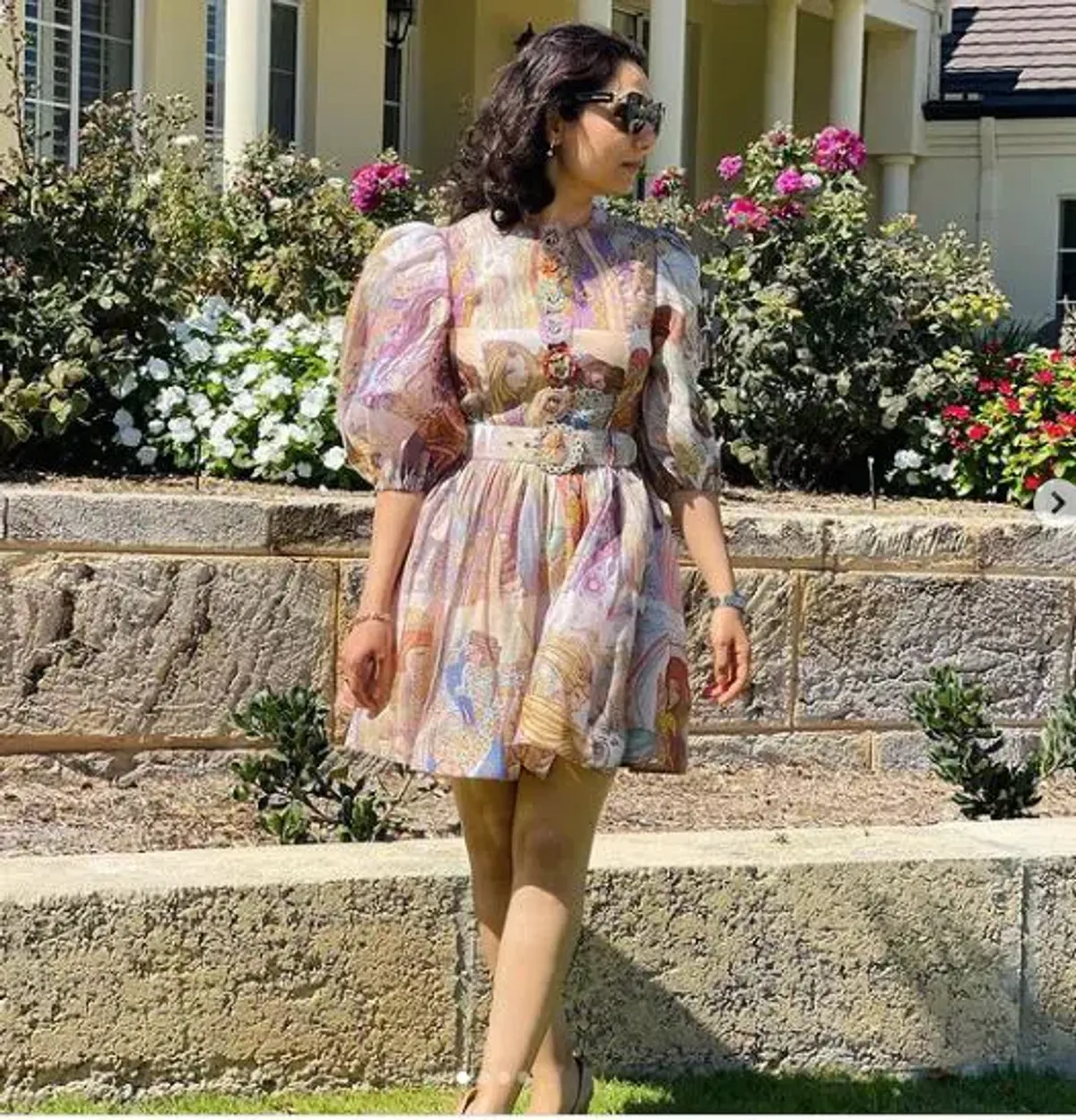 Zimmermann Kaleidoscope Puff Sleeve Mini Dress Multi Size 1 / AU 10 - Image 4