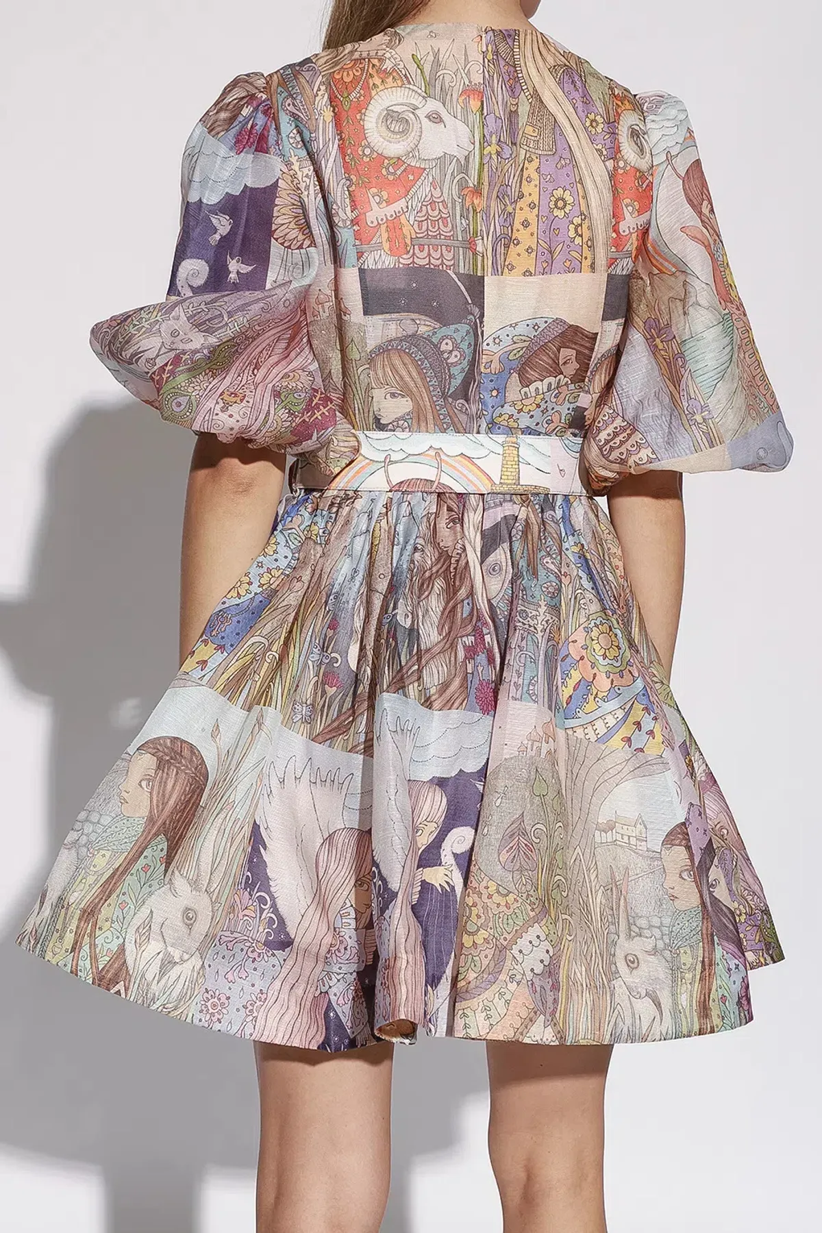 Zimmermann Kaleidoscope Puff Sleeve Mini Dress Multi Size 1 / AU 10 - Image 5