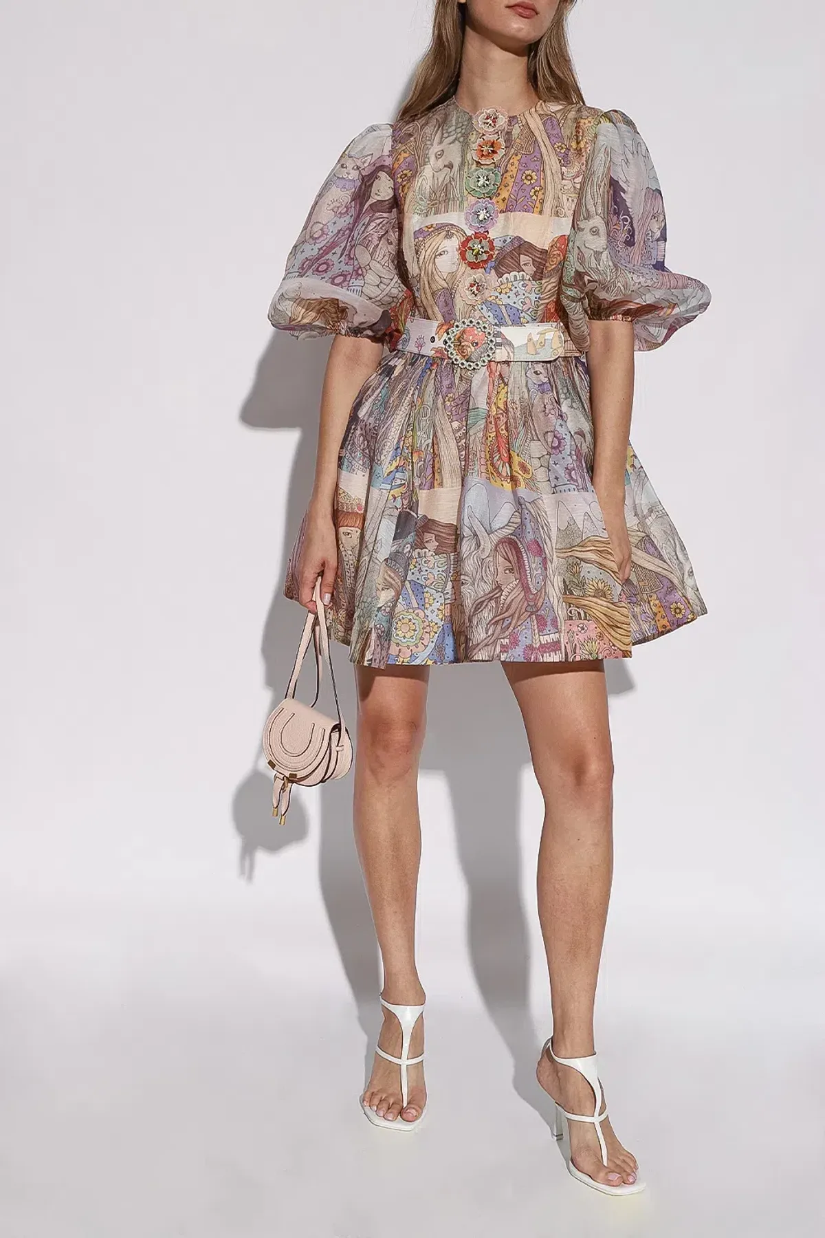 Zimmermann Kaleidoscope Puff Sleeve Mini Dress Multi Size 1 / AU 10 - Image 1