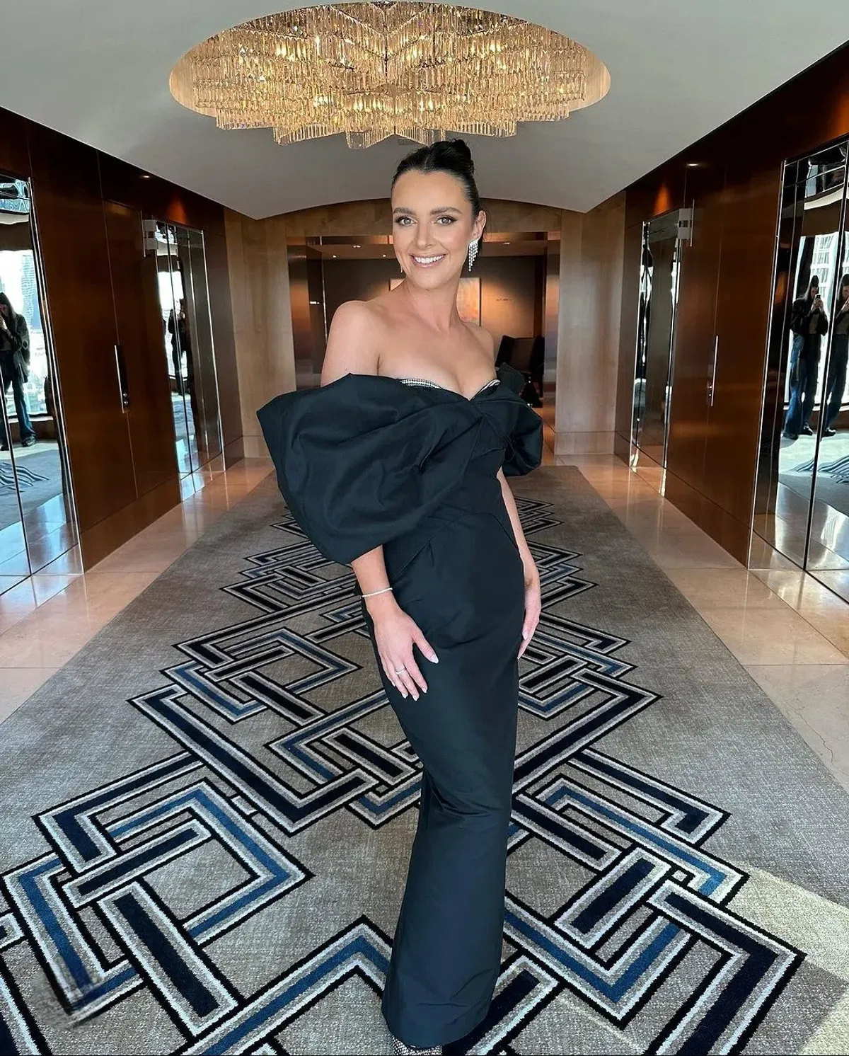 Rachel Gilbert Xavier Gown Black Size AU 10 - Image 1