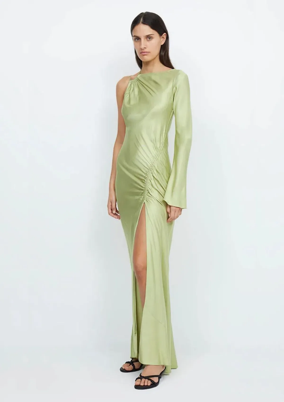 Bec & Bridge Kai Asym Maxi Dress Pear Green Size AU 8  - Image 1