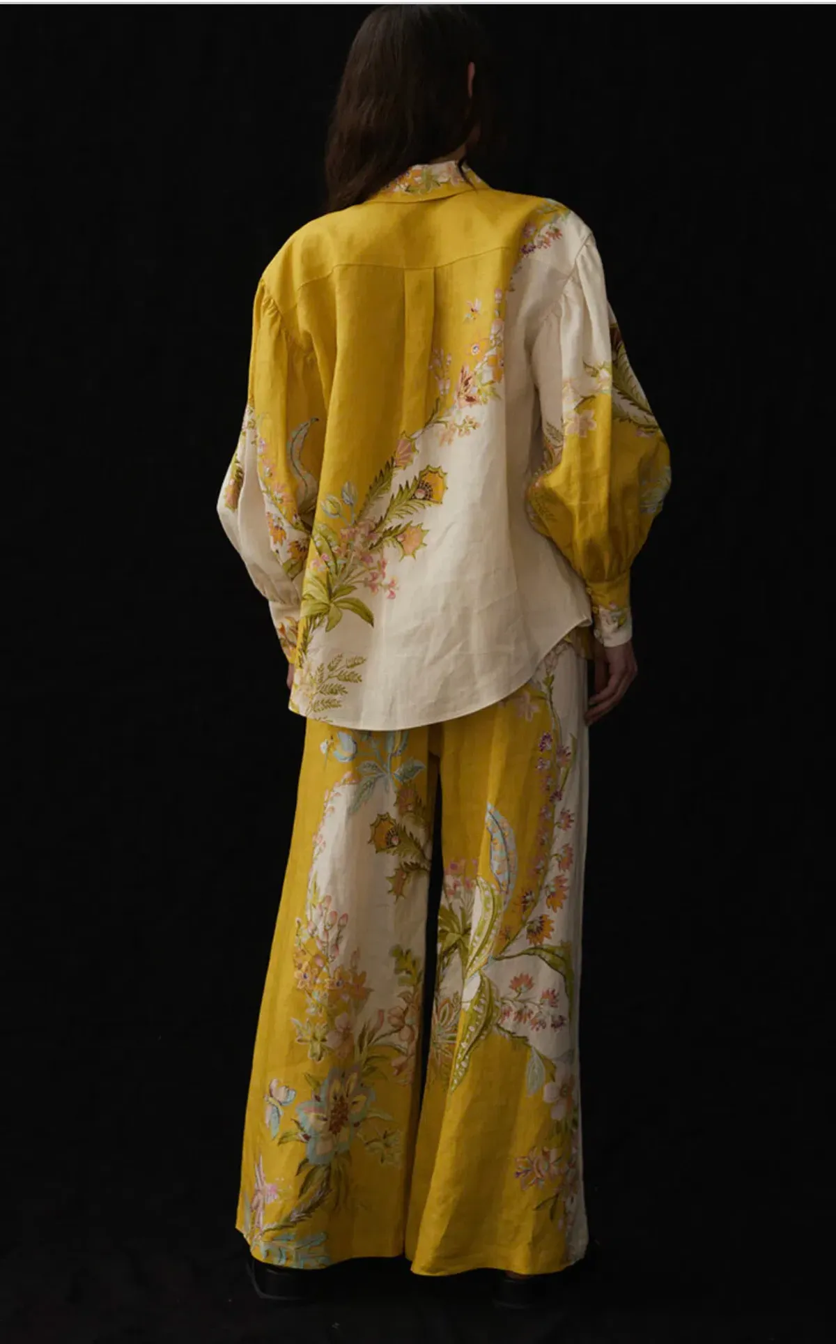 Alemais Ira Linen Shirt and Pant Set Print Size 10  - Image 3