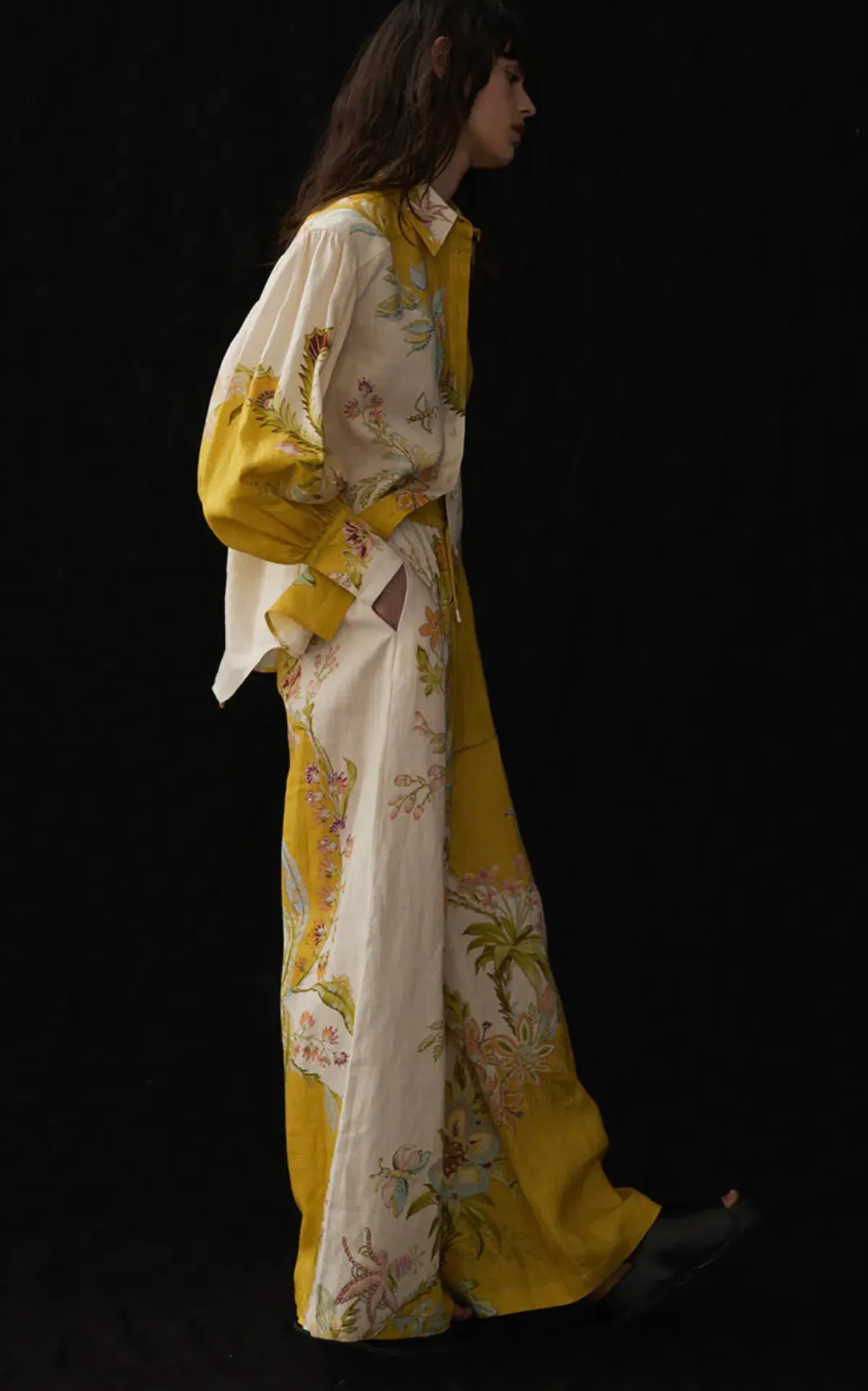 Alemais Ira Linen Shirt and Pant Set Print Size 10  - Image 2