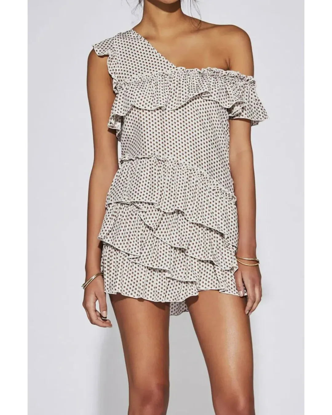 Sir The Label Emelie Mini Dress Print Size AU 8 for rent on The Volte - main image