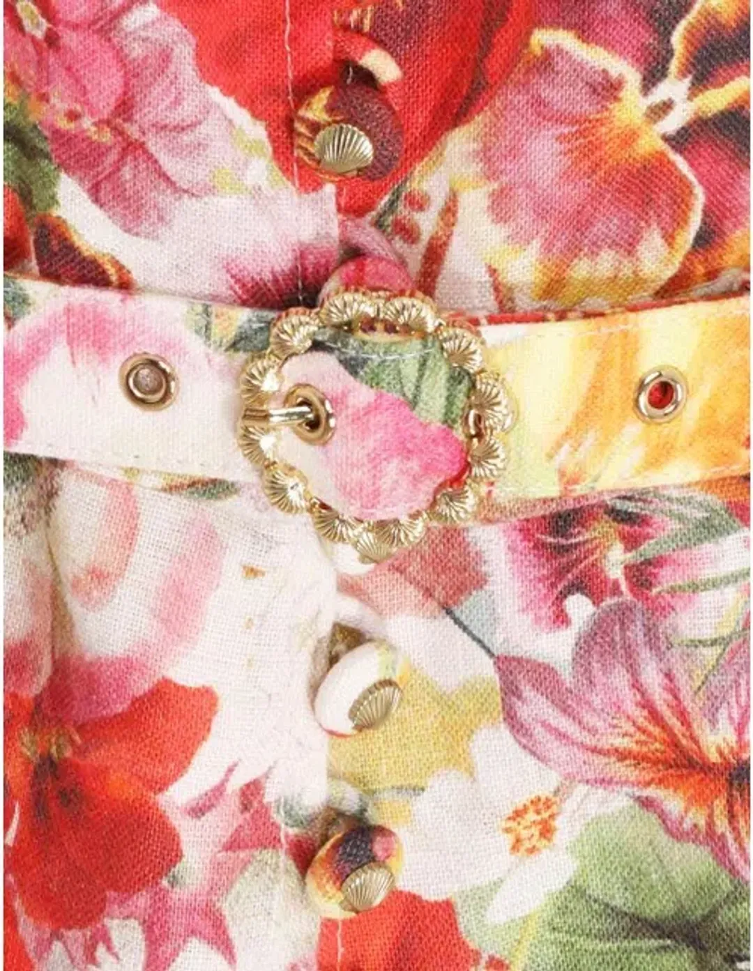 Zimmermann Wonderland Buttoned Mini  Elka Poppy Ivory Size 4 / AU 14 for rent on The Volte - main image