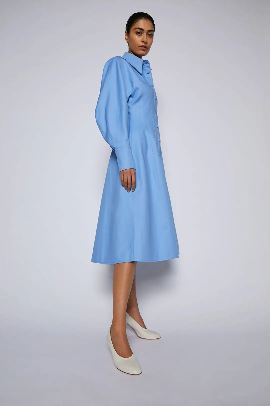 Scanlan Theodore Double Cotton Dress Blue Size AU 8 for rent on The Volte - main image