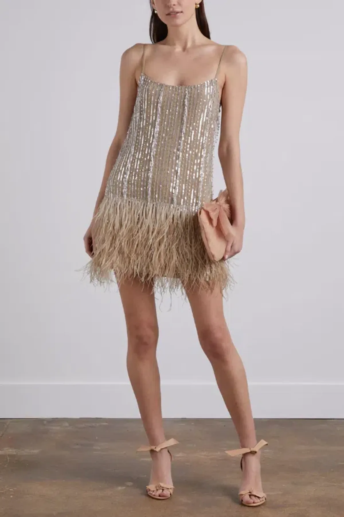 Rachel Gilbert Kenzi Mini Dress Nude Size 1 / AU 8 - Image 1