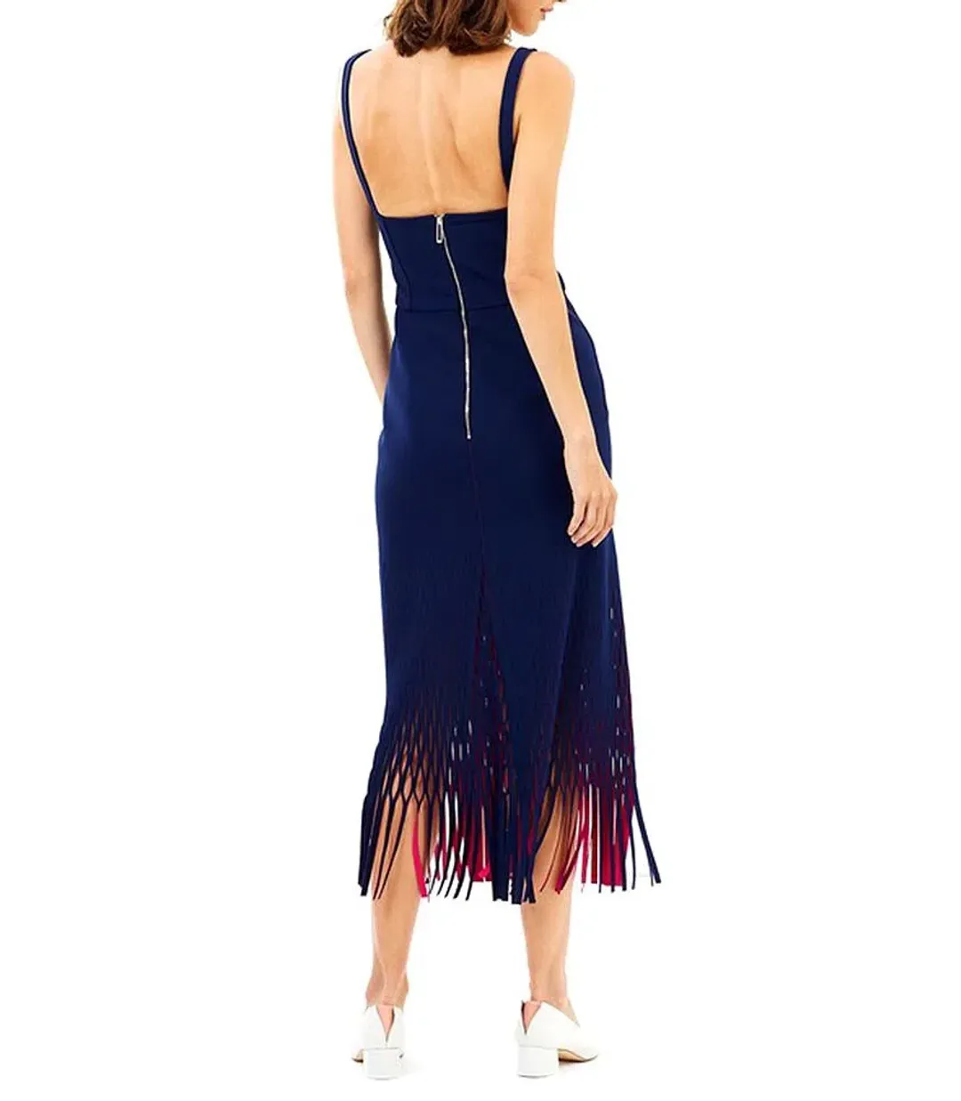 Dion Lee Bustier Perf Midi Dress Navy Size 6 for rent on The Volte - main image