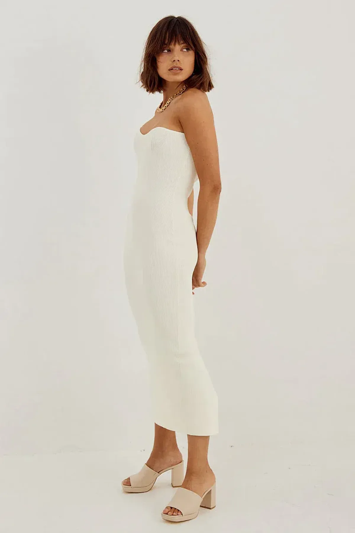 Sovere Studio Pixie Knit Midi Dress Buttermilk Size 6 - Image 2