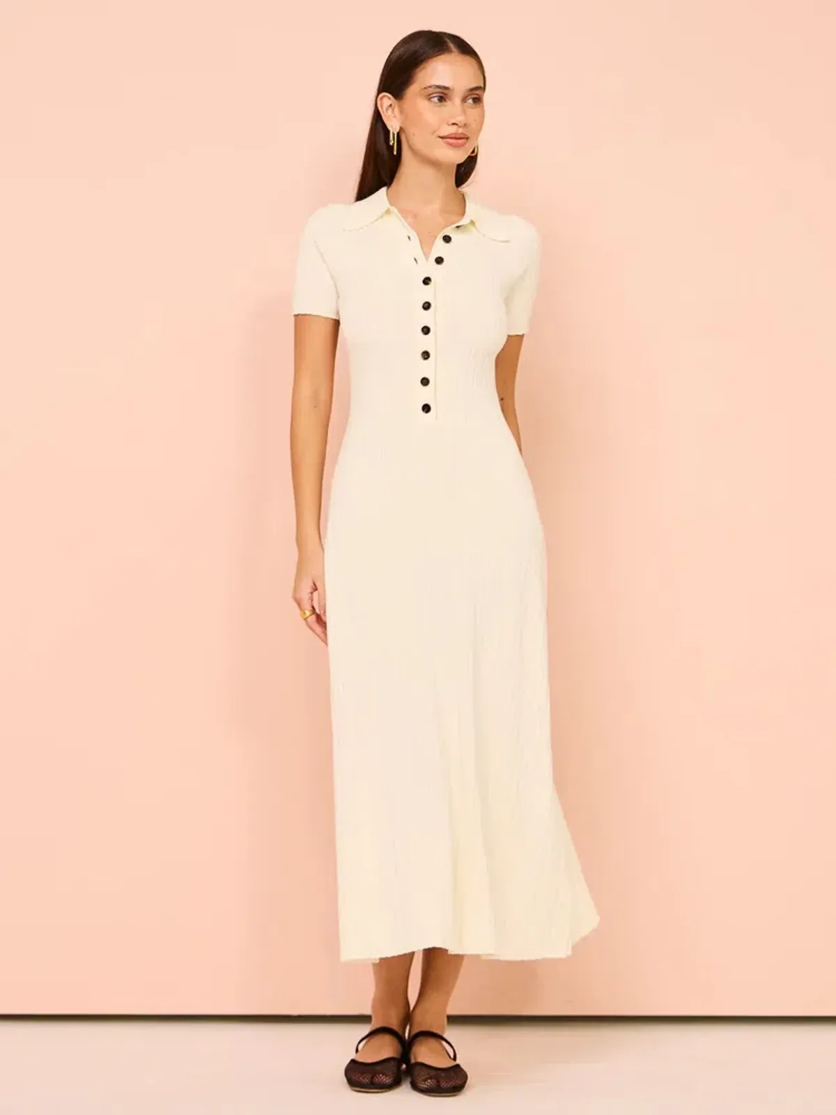 Anna Quan Laurel Penelope Midi Silence Ivory Dress Size 12 - Image 8