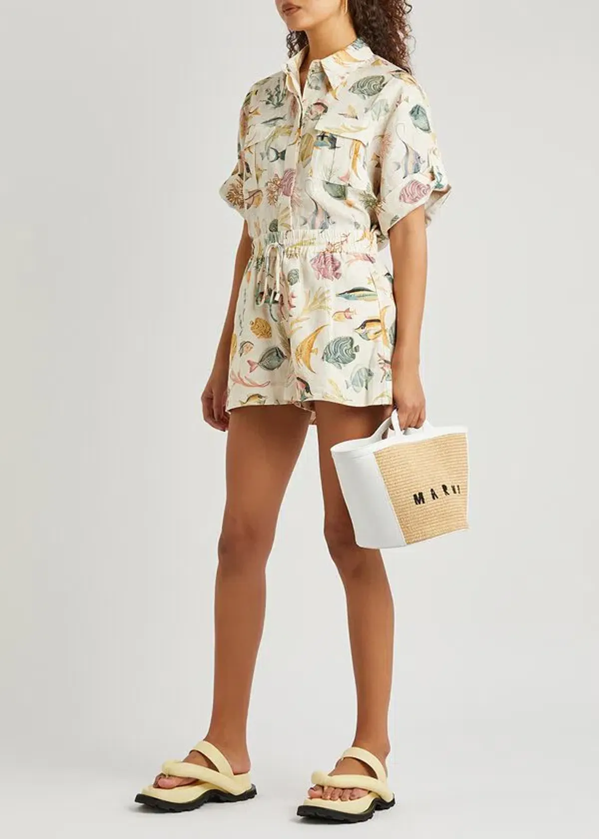 Alemais Wanda Shirt Short Two Piece Set Print Size 10 - Image 1