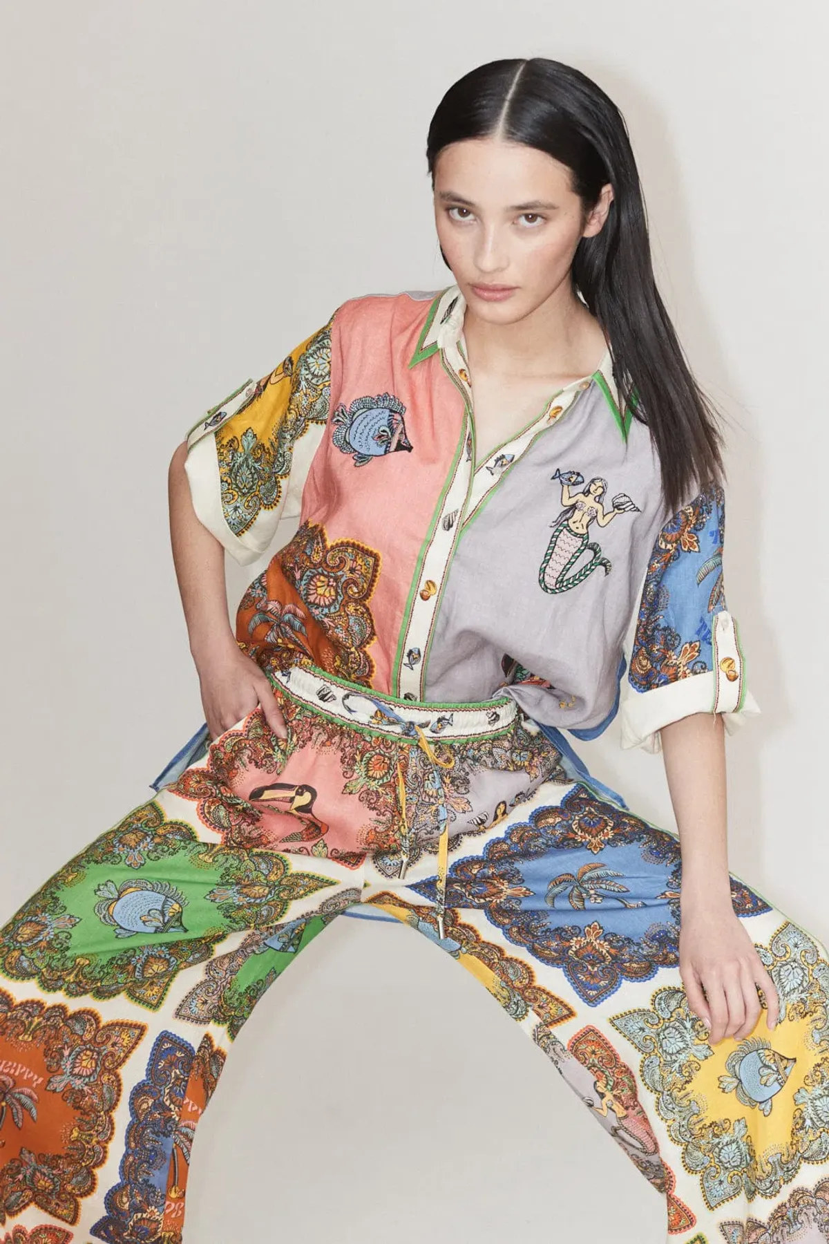 Alemais Trippy Troppo Shirt and Pant Two Piece Set Multi Print Size 10 - Image 4