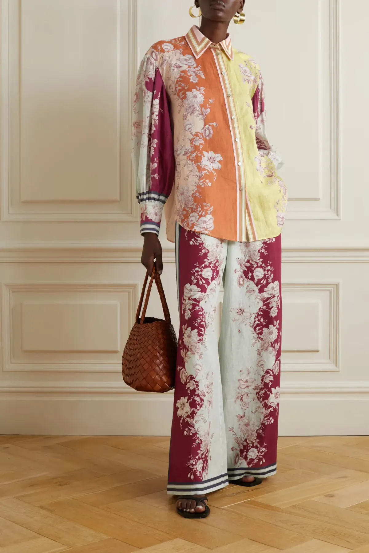 Alemais Marlow Shirt and Pant Set Floral Size AU 10 - Image 1