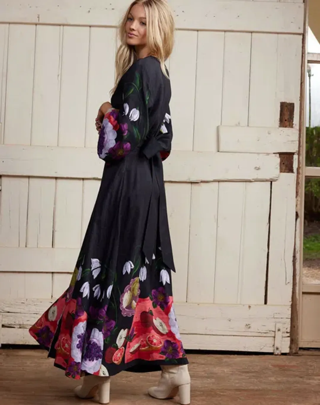 Binny  The Laden Table  Maxi Dress Print Size 14 for rent on The Volte - main image