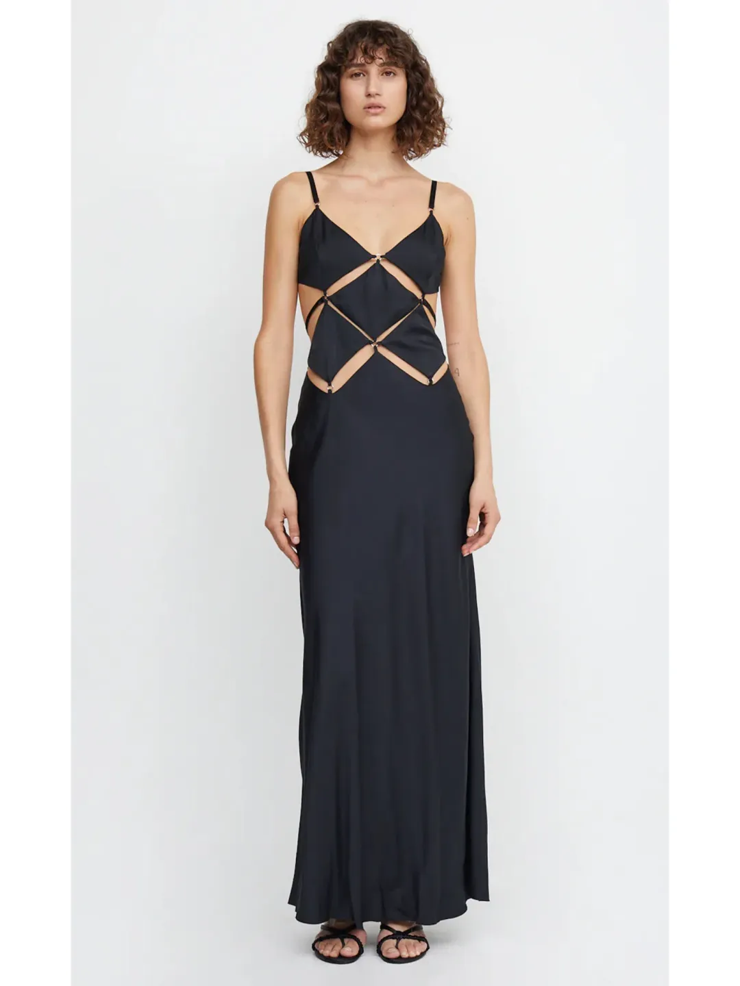 Bec & Bridge Diamond Days Strap Maxi Dress Black Size AU 6 for rent on The Volte - main image