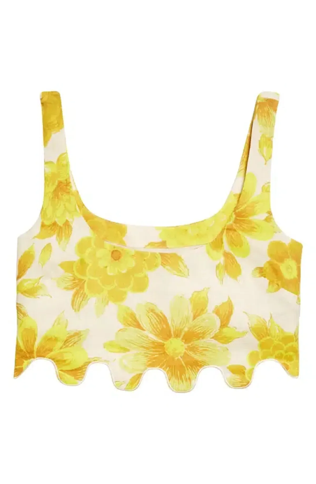 Alemais Sonny Sculpt Crop Top and Shorts Mini Set Floral Lemon Size 8 - Image 5