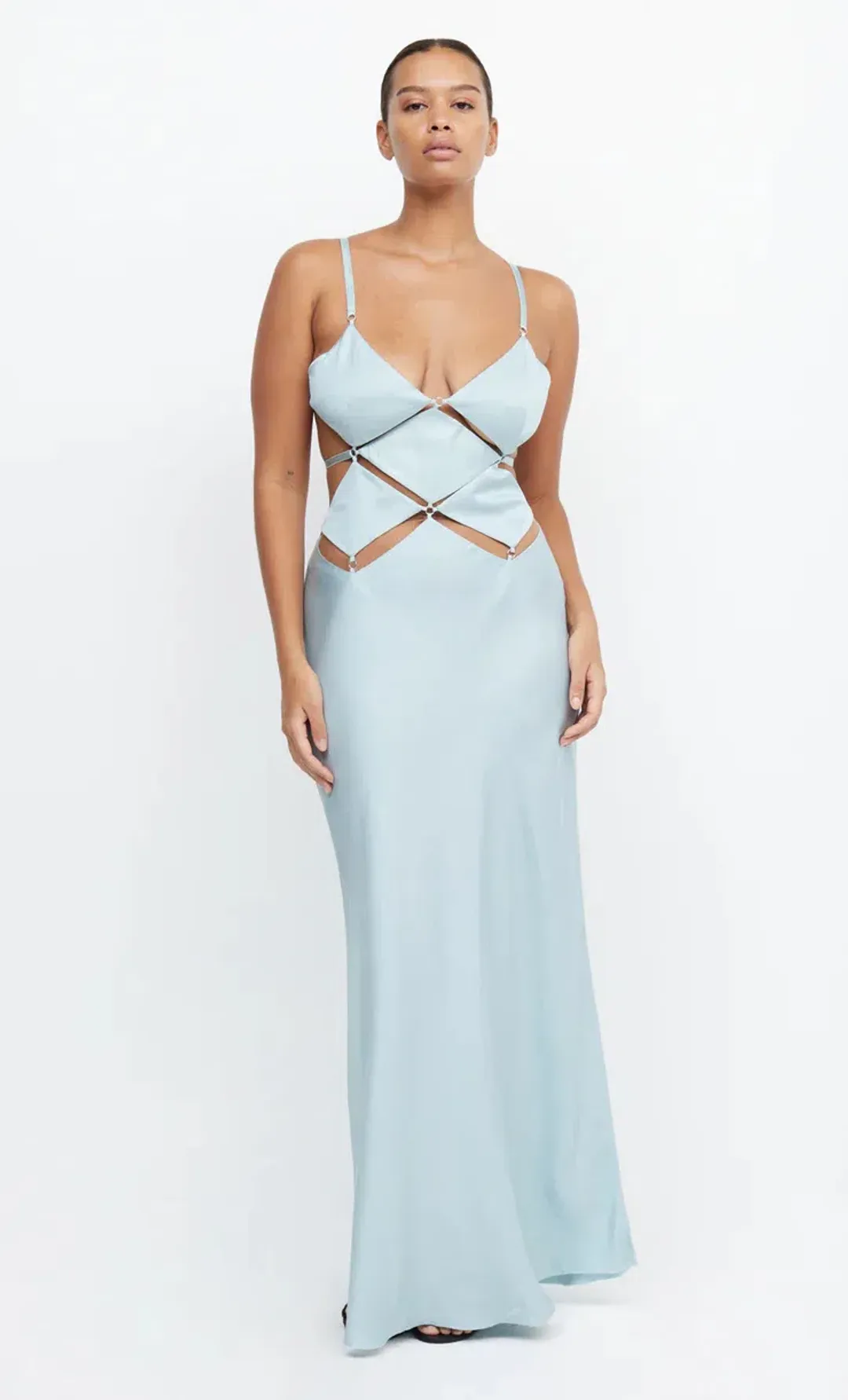 Bec & Bridge Diamond Days Strap Maxi Dress Cloud Blue Size AU 6  for rent on The Volte - main image