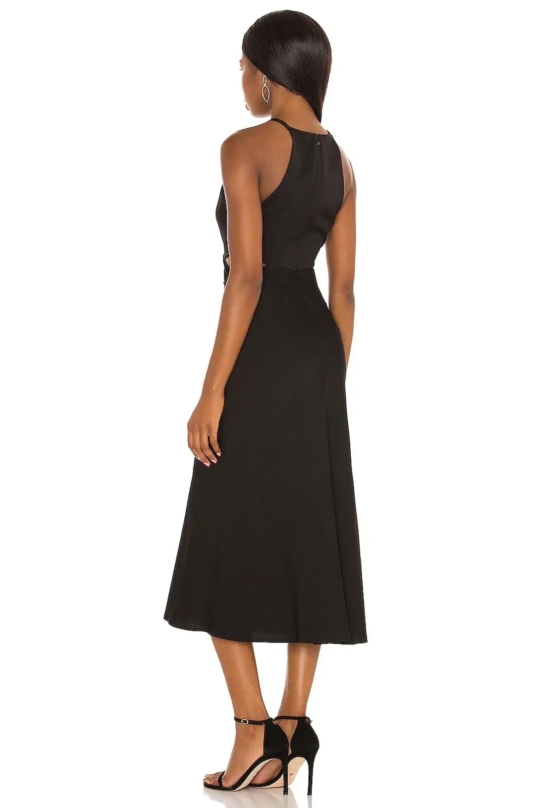 MISHA Black Midi Dress Size 4/XXS for rent on The Volte - main image