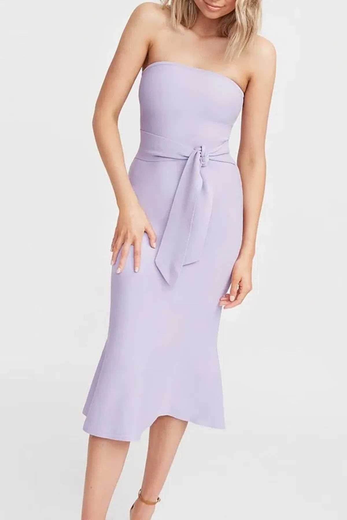 Kookai Florida Strapless Midi Dress  Lilac Size 6 - Image 2
