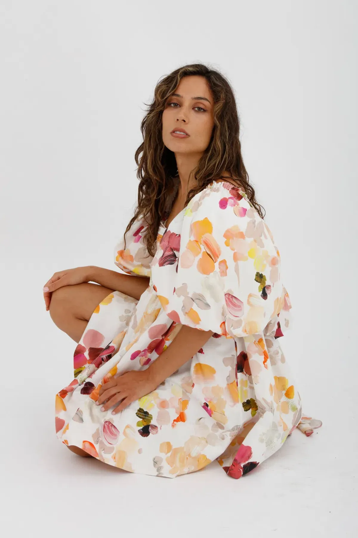 AJE Dassia Puff Sleeve Mini Dress Floral Print Size 10 - Image 18