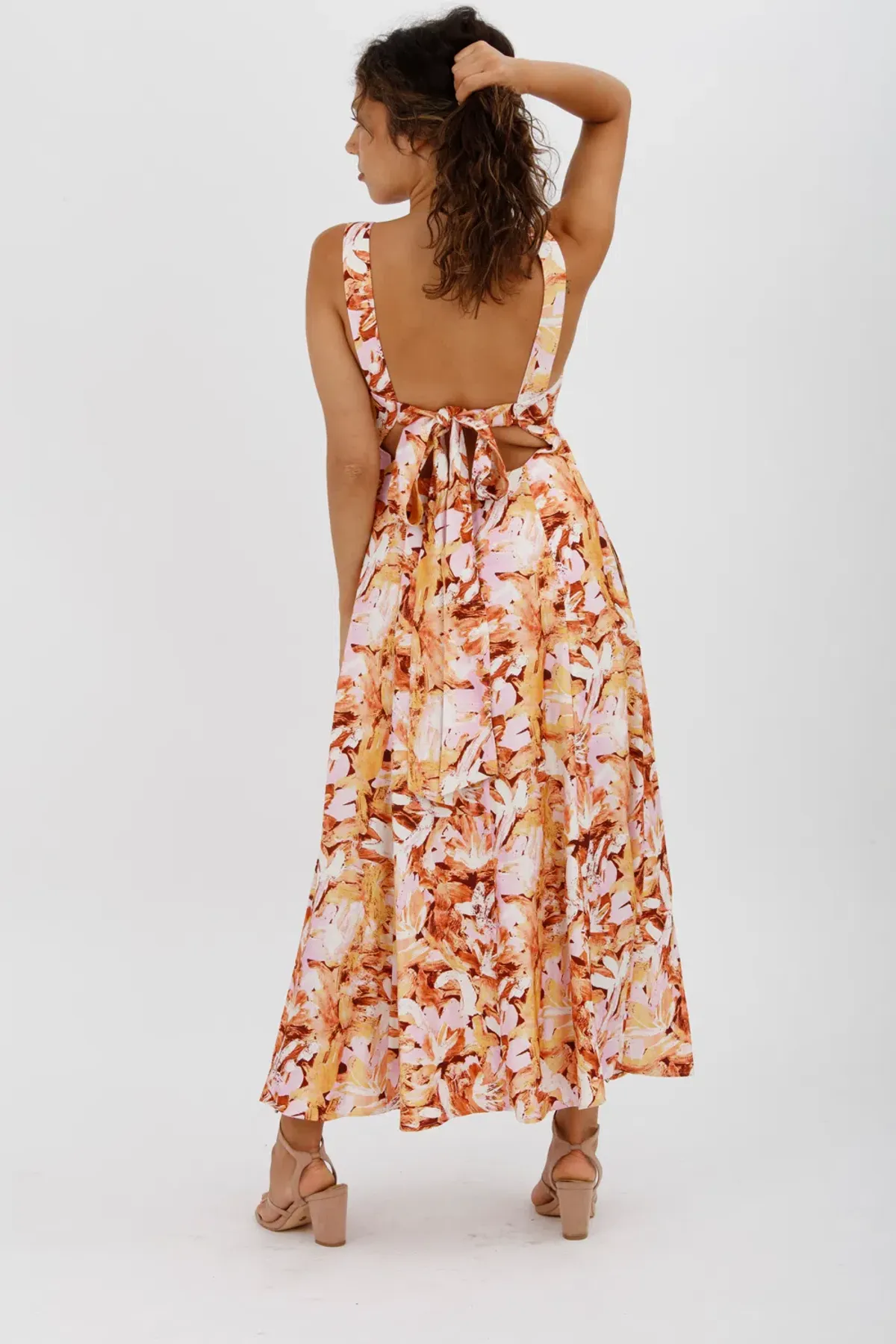 Acler Withington Dress Midi Blush Print Size 8 - Image 9