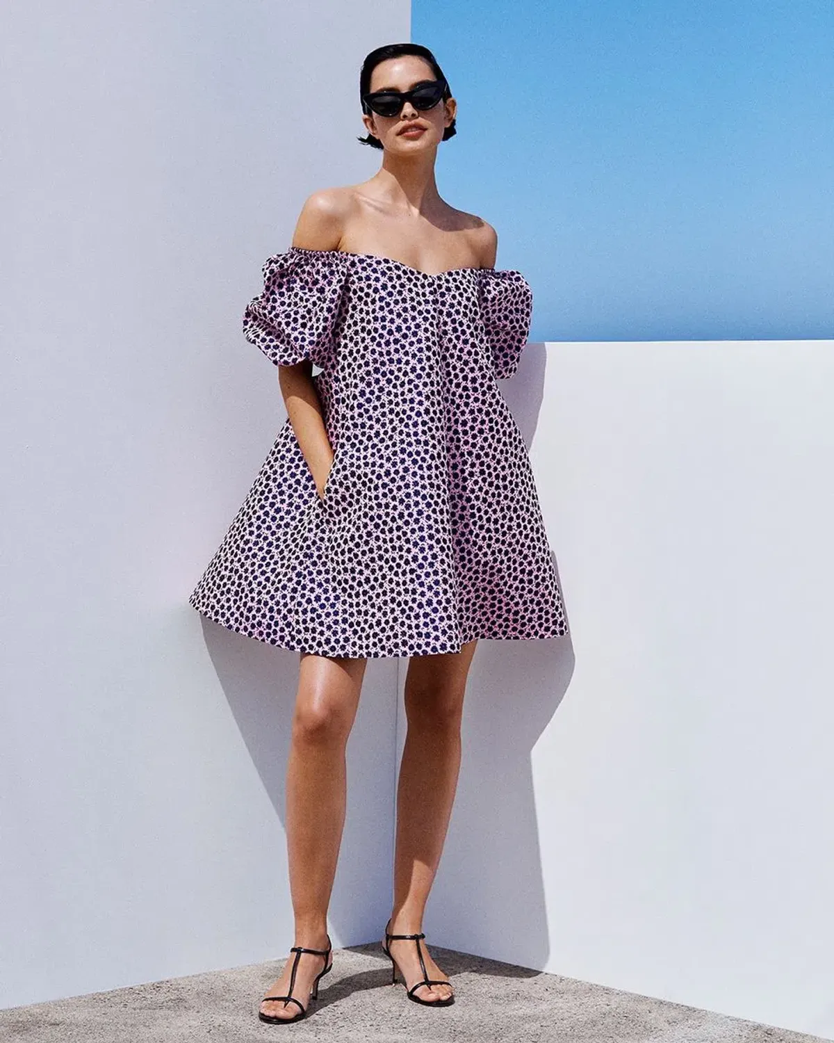 Scanlan Theodore Floral Trapeze Dress – Pink/Print (Size 8) - Image 1