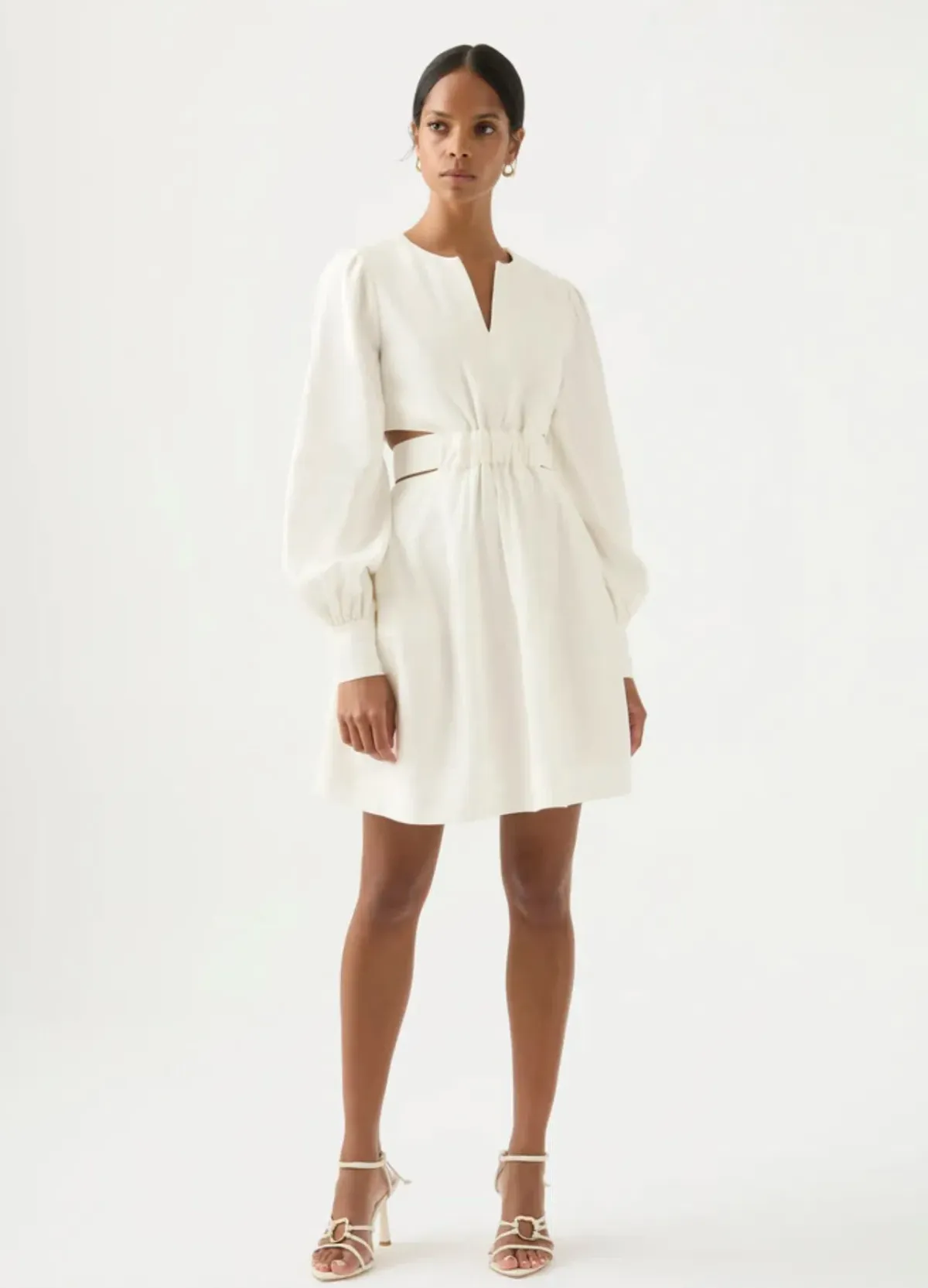 Aje Spectral V Neck Dress Ivory Size 10 / M - Image 1