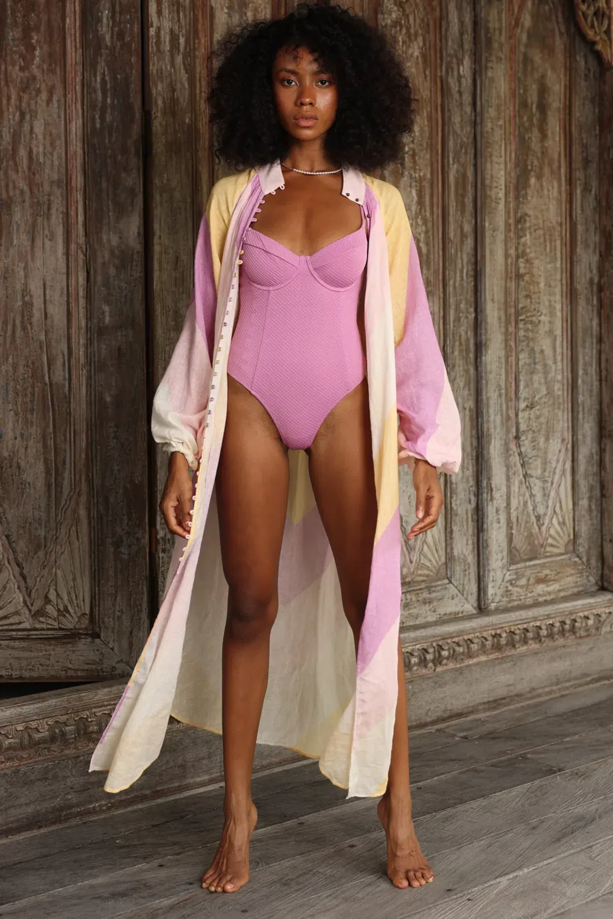 Tigerlily Kaleho Lorena Shirt Dress Popsicle Stripe Multi Size AU 8 - Image 4