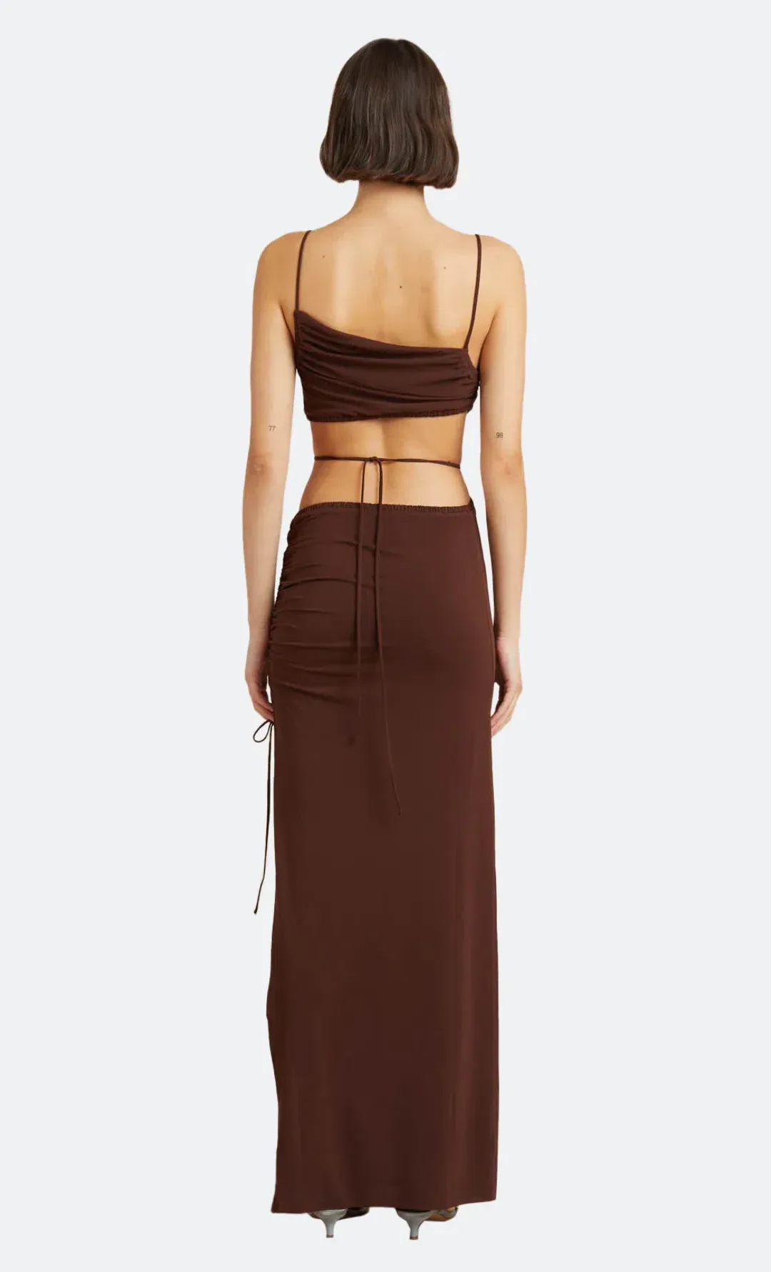 Bec & Bridge Dilkon Brown Maxi Dress Brown Size AU 12  for rent on The Volte - main image