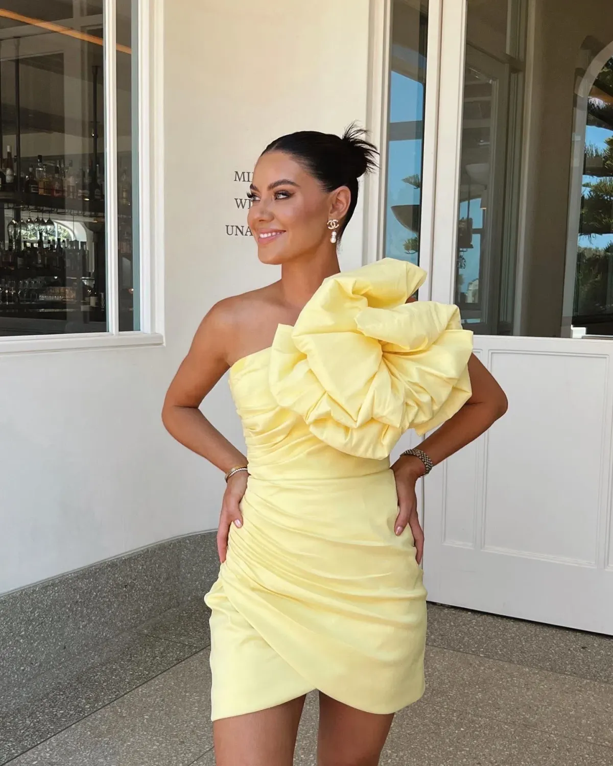 Rachel Gilbert Evana Mini In Yellow Size AU 8 - Image 1