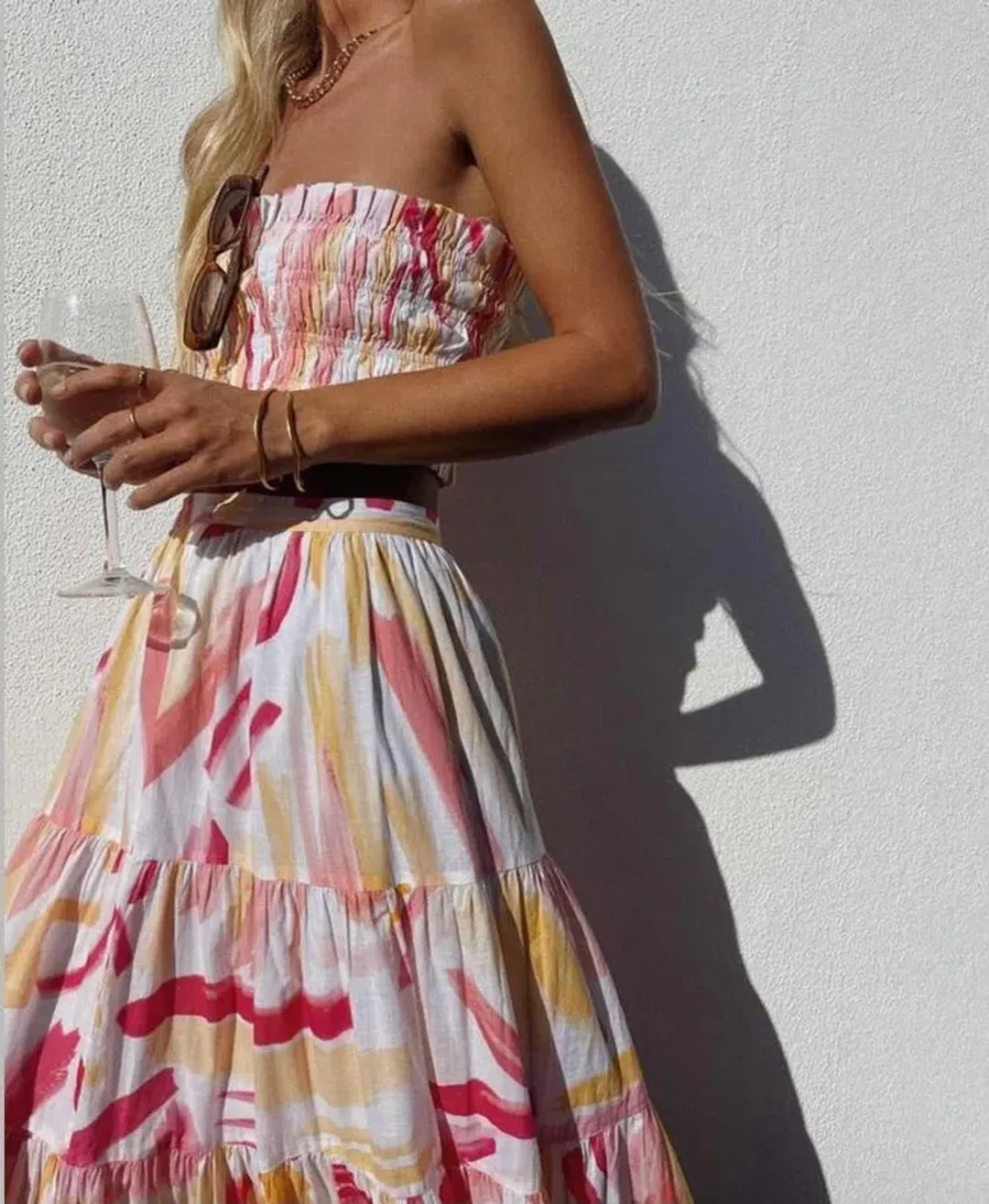 Steele Paradise Top and Parasol Skirt Set Multi Size AU 12  for rent on The Volte - main image