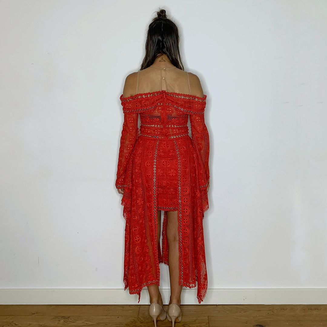 Thurley Folklane Dress Red 6 for rent on The Volte - main image