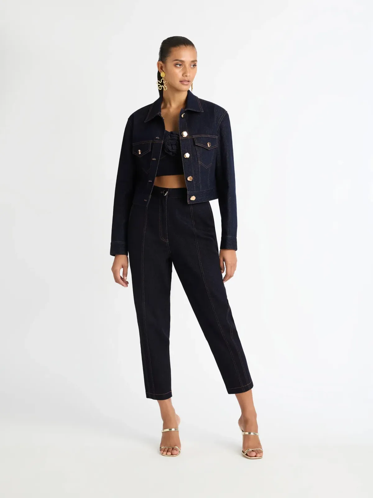 Sheike Three Piece Denim Set Blue Size AU 8 - Image 1