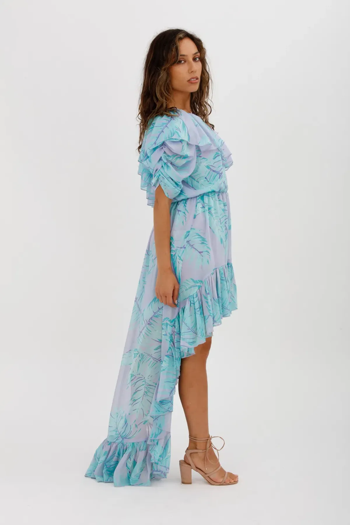 Aggi Antonellina Mistyy Lilac Dress Blue Size M/Au 10 - Image 5