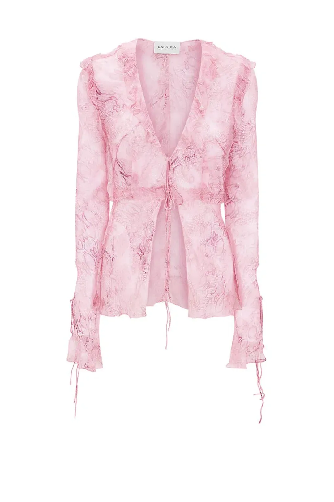 Rat & Boa Cobra Blouse and Skirt Set Pink Size XS/AU 6  for rent on The Volte - main image