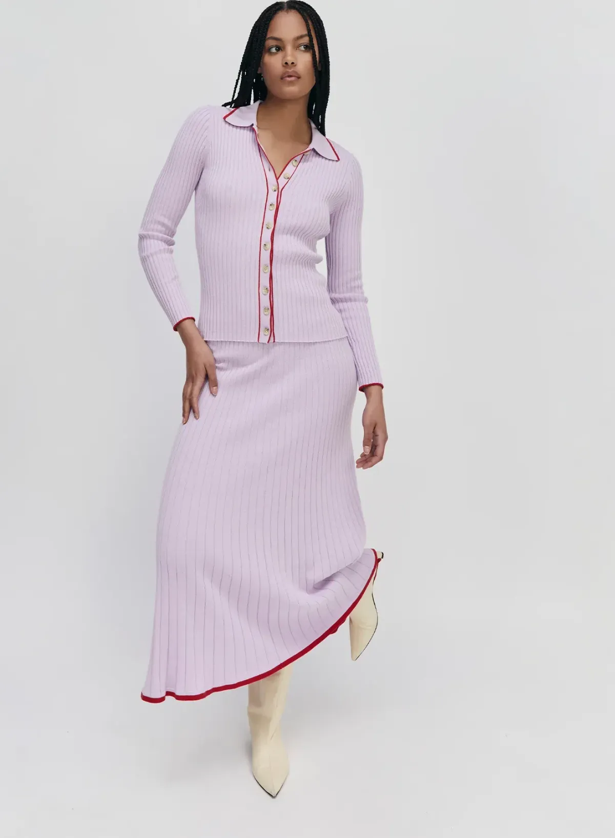 Anna Quan Ashlen Top Felicia Skirt Lilac Orchid Set Size AU 8 - Image 3