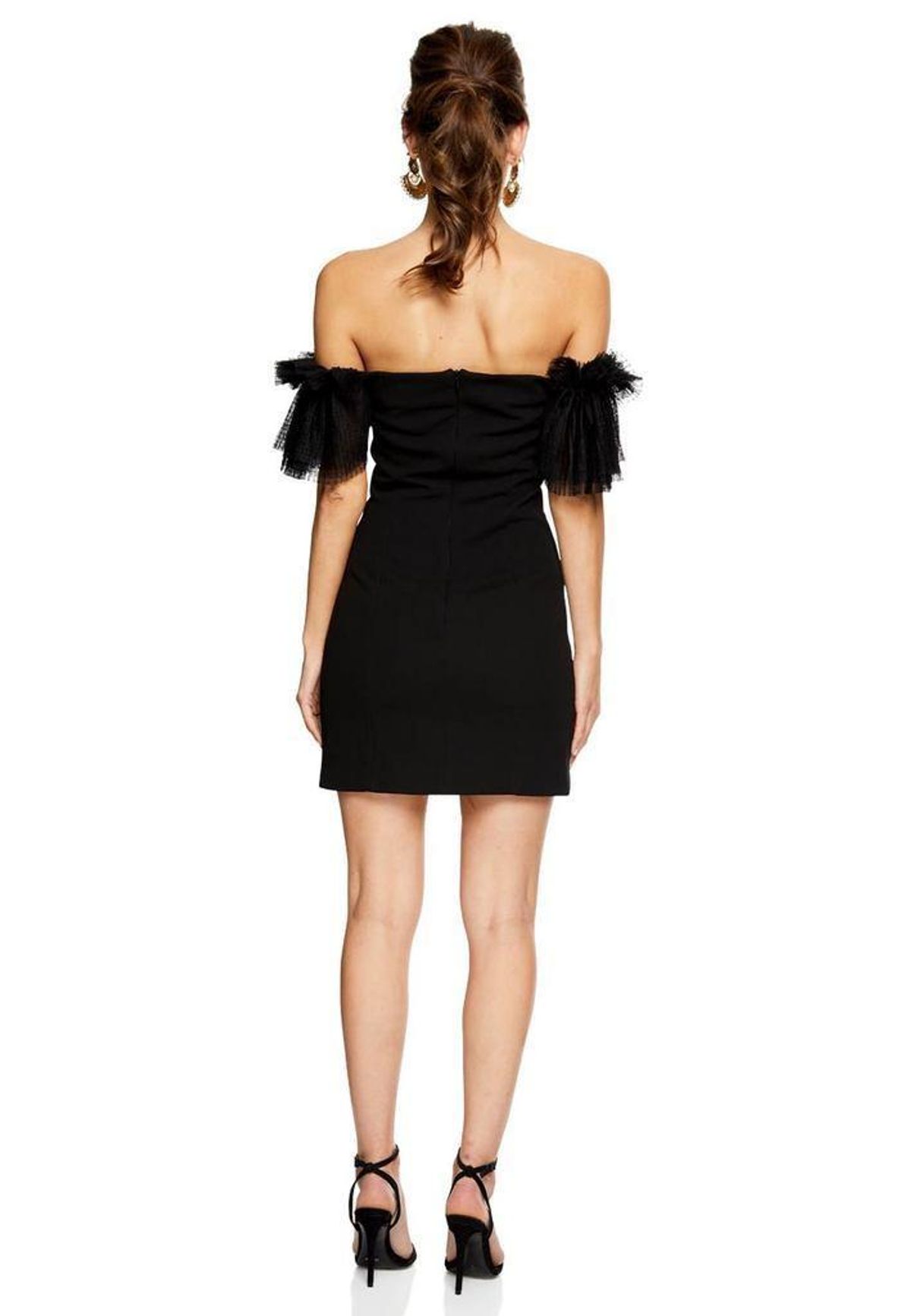 Elliatt Marble Mini Dress Black Size 6 - Image 3