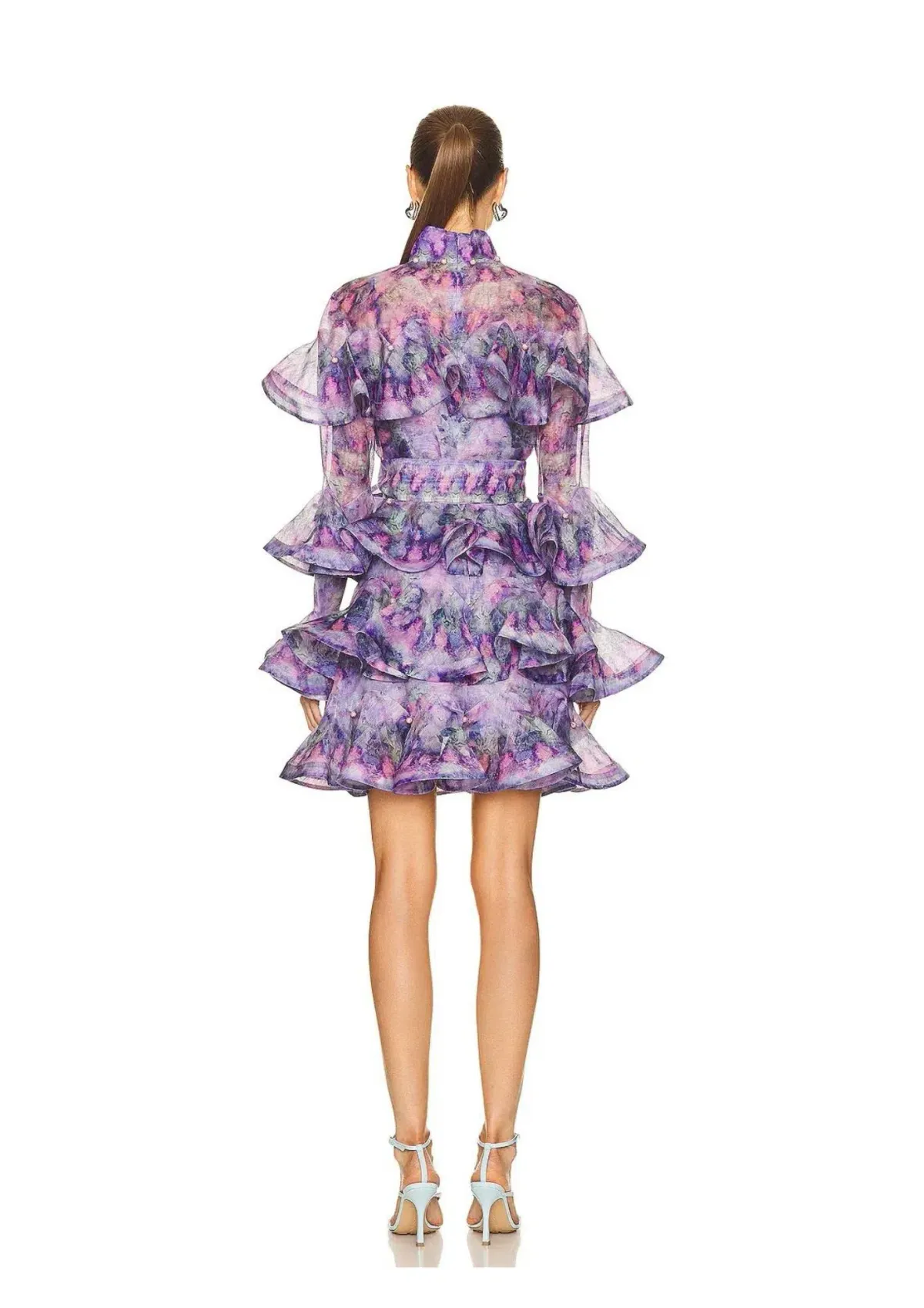 Zimmermann Celestial Frill Mini Dress Purple Size 1 / AU 10  - Image 2