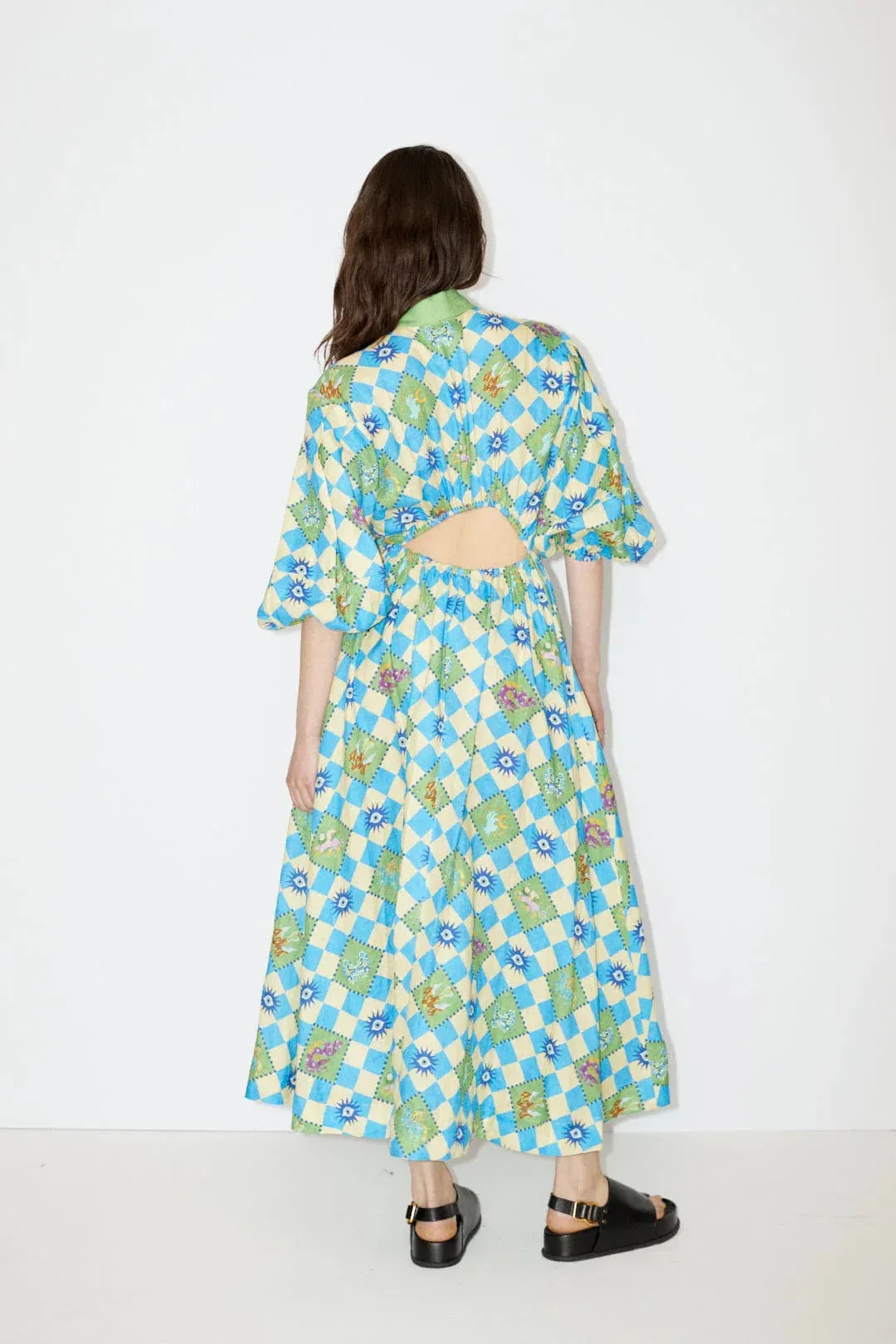 Alemais Lou Twist Front Shirtdress Print - Size 12 for rent on The Volte - main image