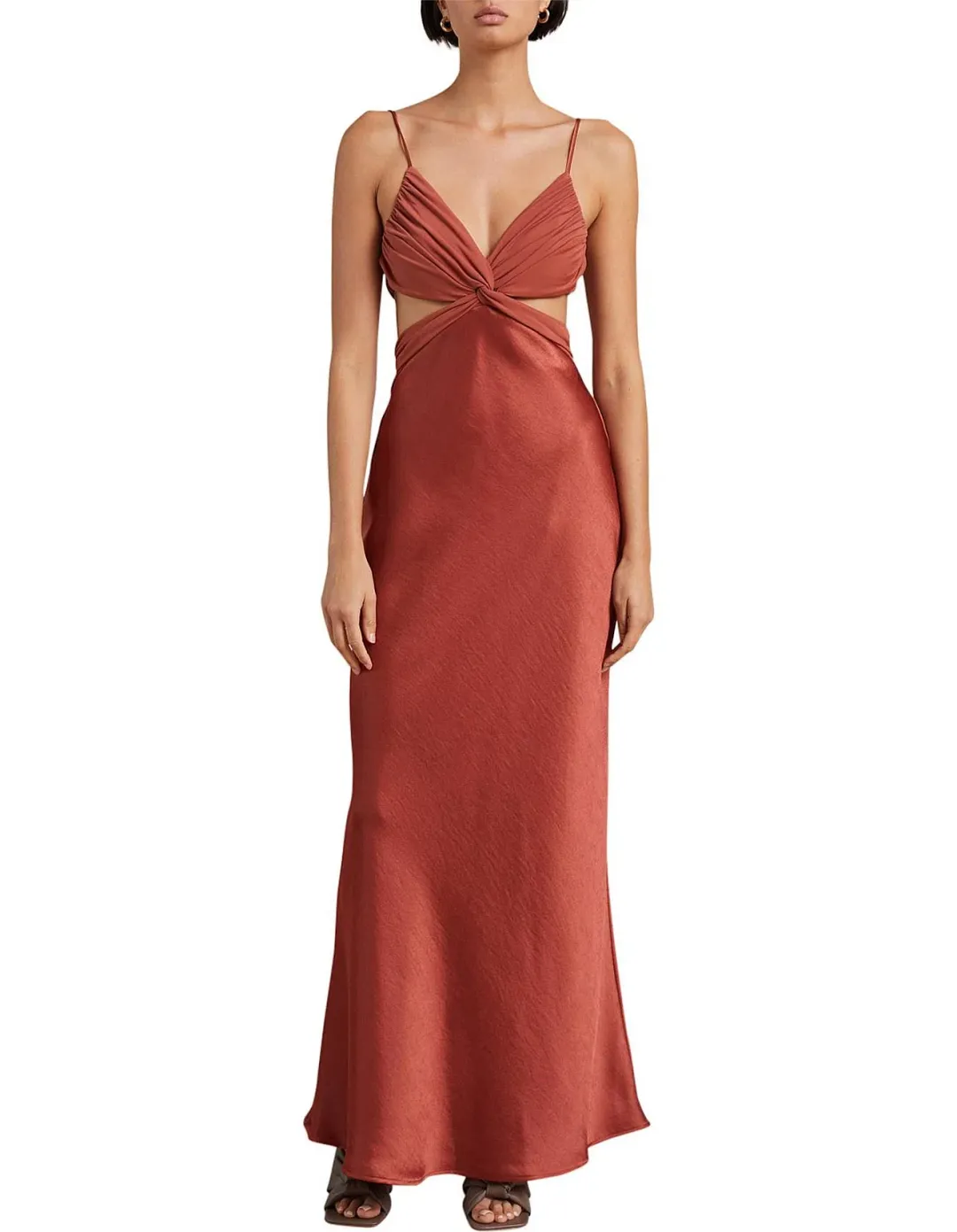 Bec & Bridge Nadia Twist Maxi Dress in  Auburn Size XXL/AU 16  for rent on The Volte - main image