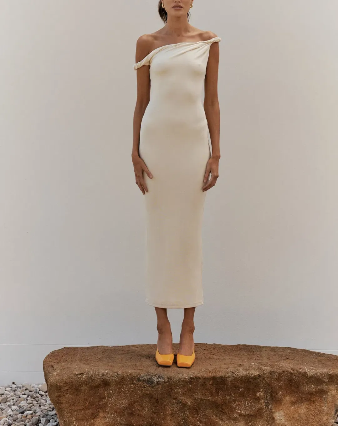 Johansen Official Poppy Gown Cream Size M / Au 10 for rent on The Volte - main image