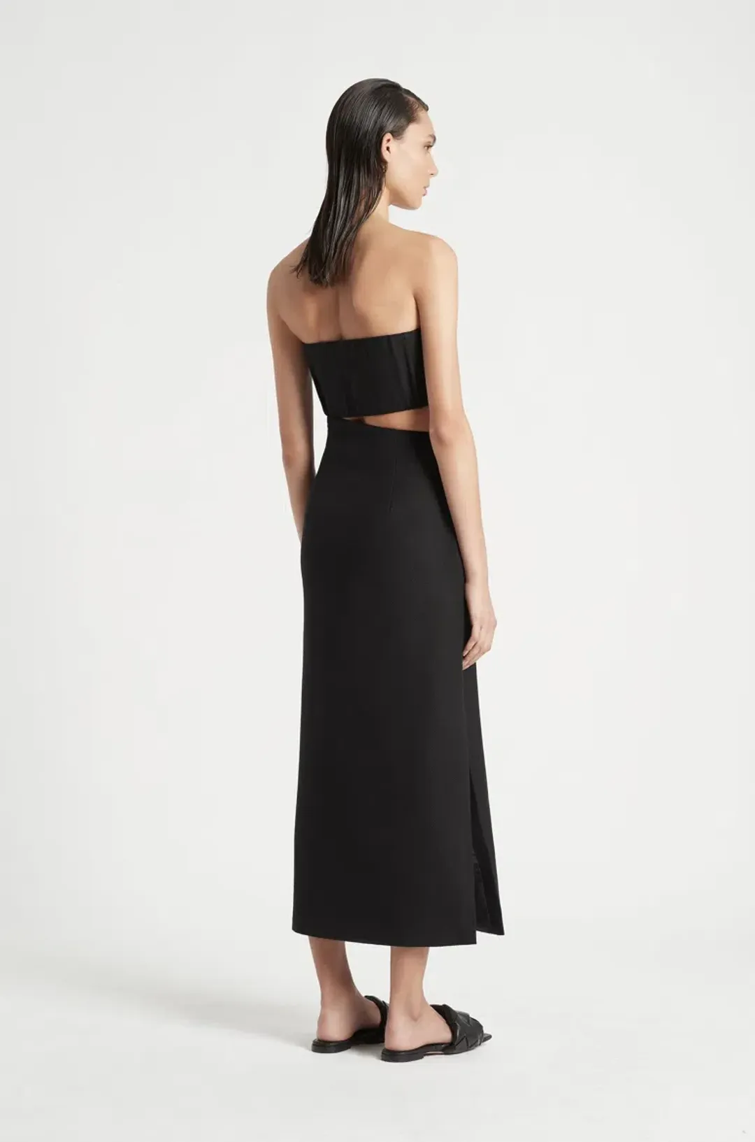 Sir the Label Yves Strapless Dress Black Size 2 / Au 10 for rent on The Volte - main image
