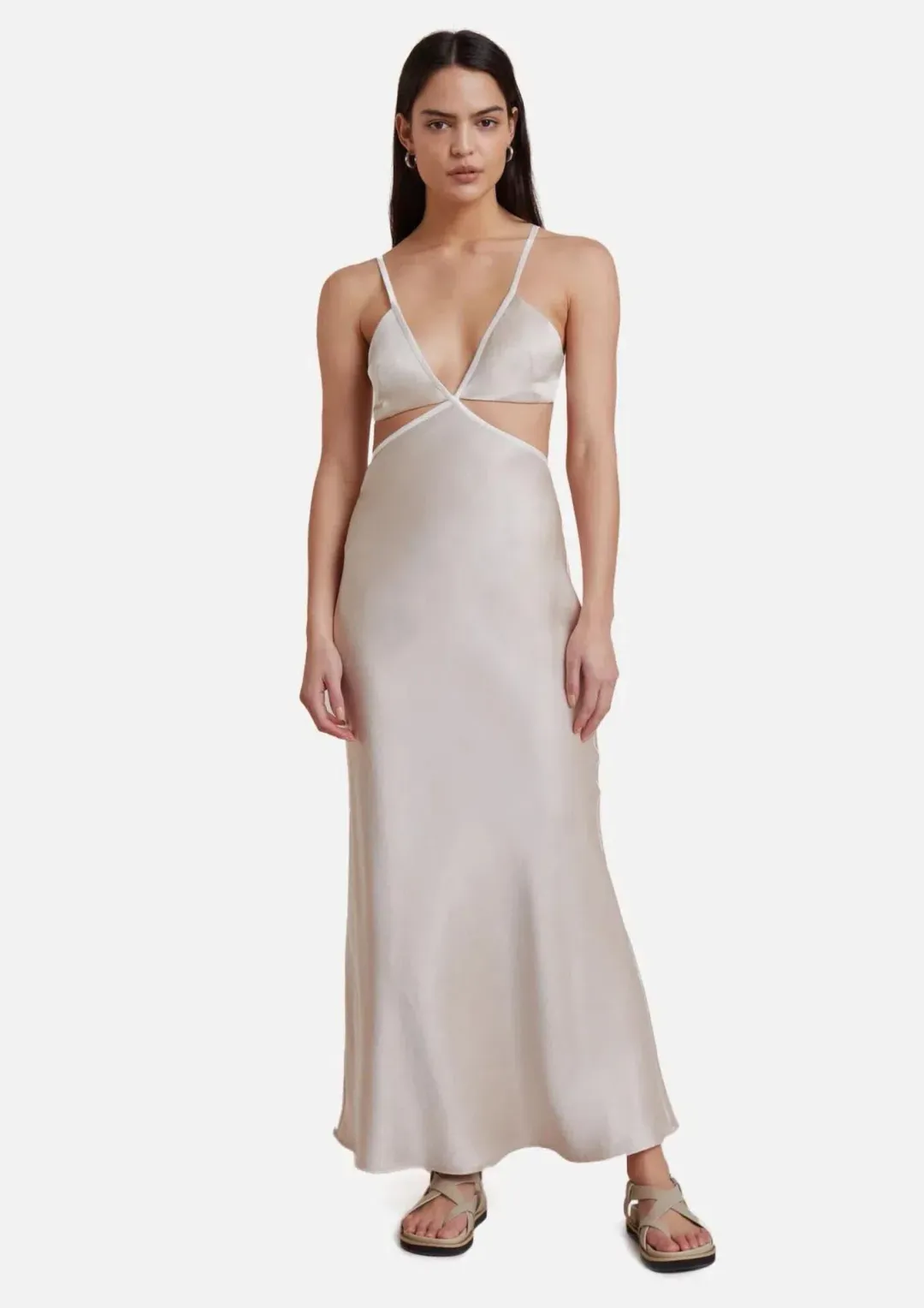 Bec & Bridge Veronique Maxi Dress Sand Size AU 8 for rent on The Volte - main image