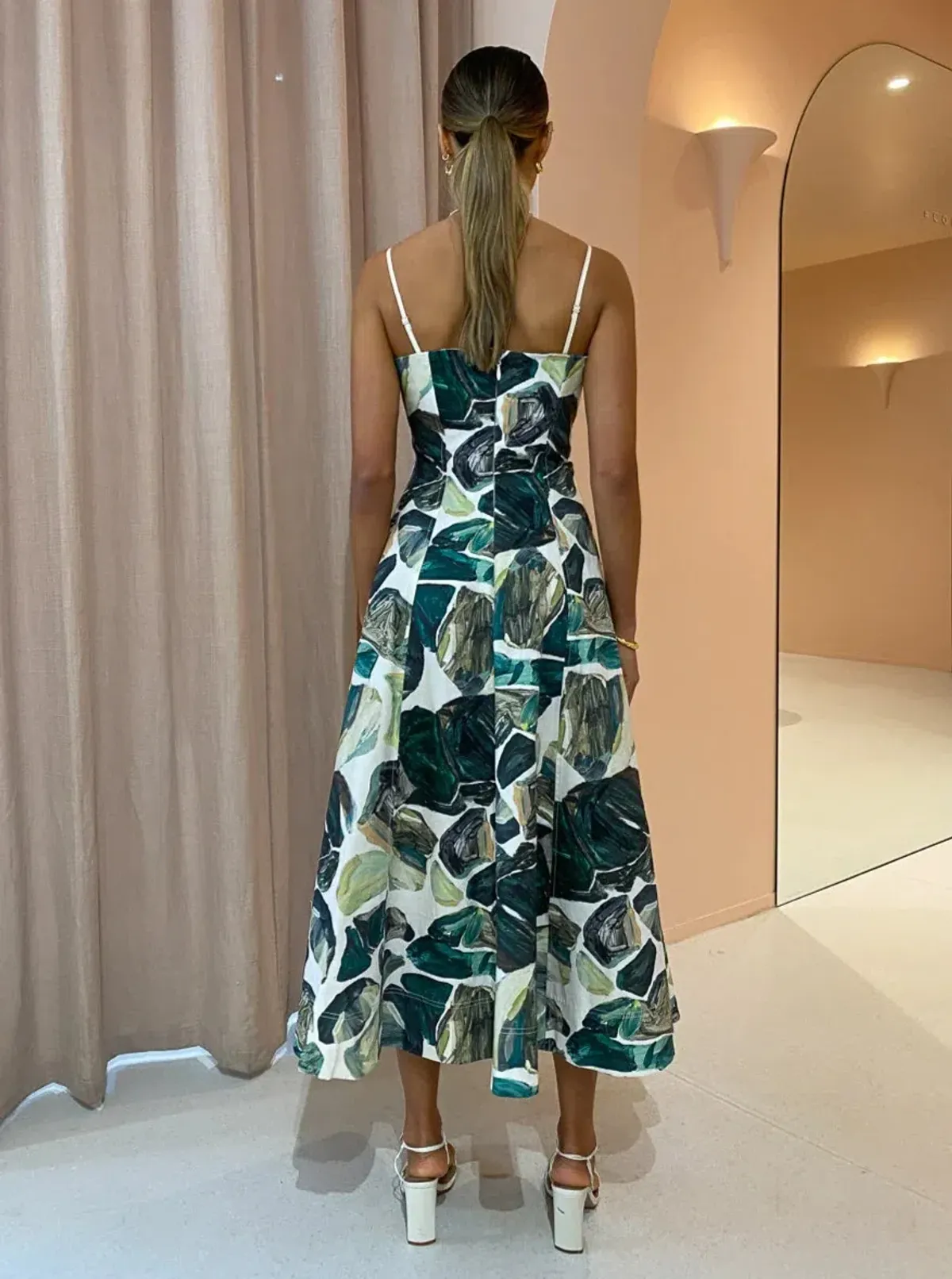 Alemais Siena Bandeau Midi Dress in Green Size AU 12  - Image 2