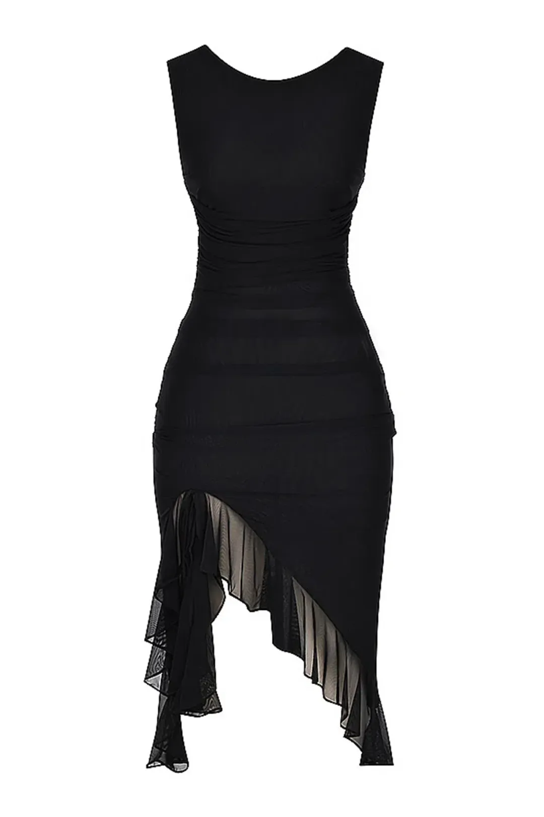 House of CB Mistress Rocks Ruffle Midi Dress Black Size XL / AU 14 for rent on The Volte - main image