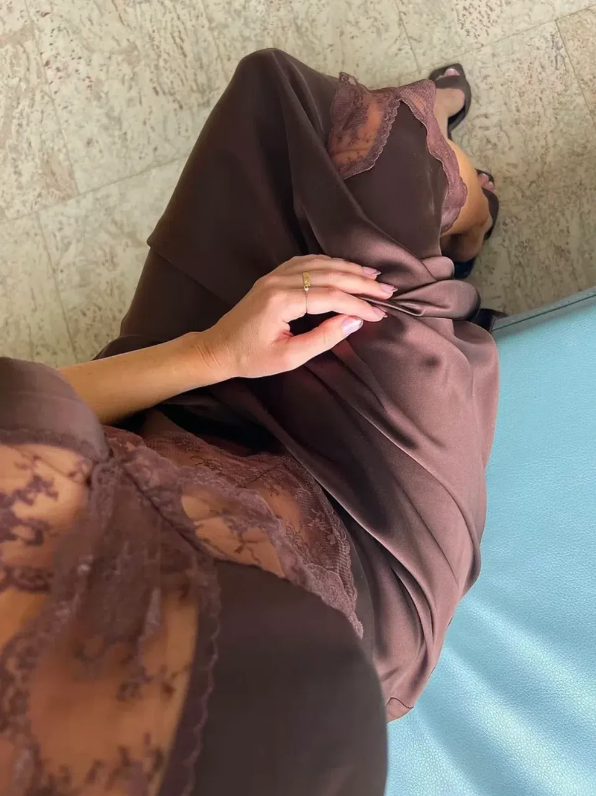 Sir the Label Aries Cut Out Gown Chocolate Size 8 - Image 2