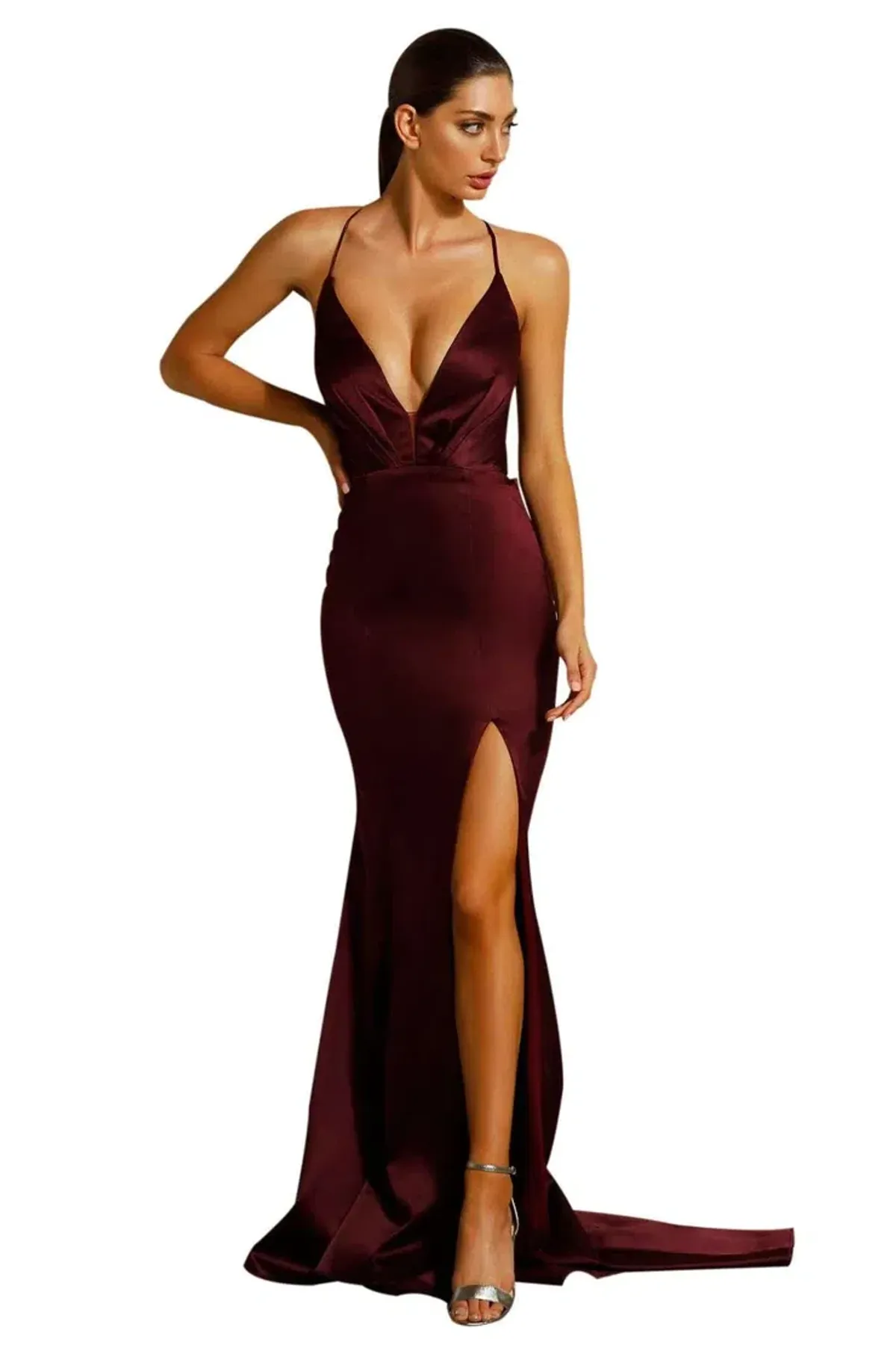 Jadore JX1101 Formal Dress Berry Size 4 - Image 1