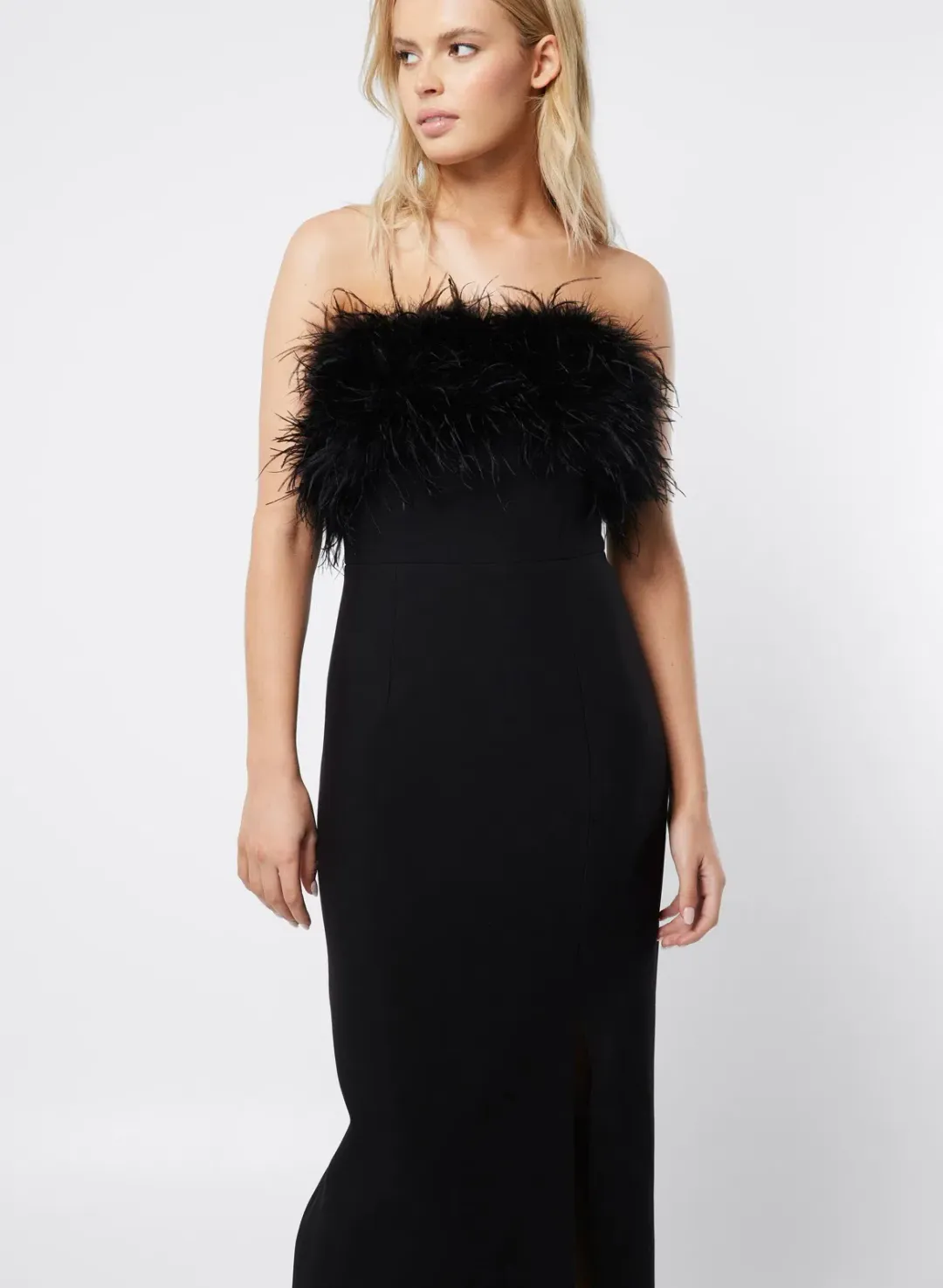 Mossman The Nightshift Midi Dress Black Size 8 for rent on The Volte - main image